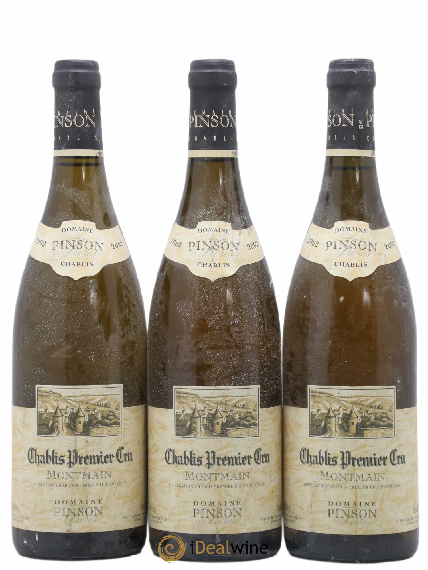 Chablis 1er Cru Montmain Pinson Frères (Domaine) 2002 - Lot de 3 bouteilles - 0
