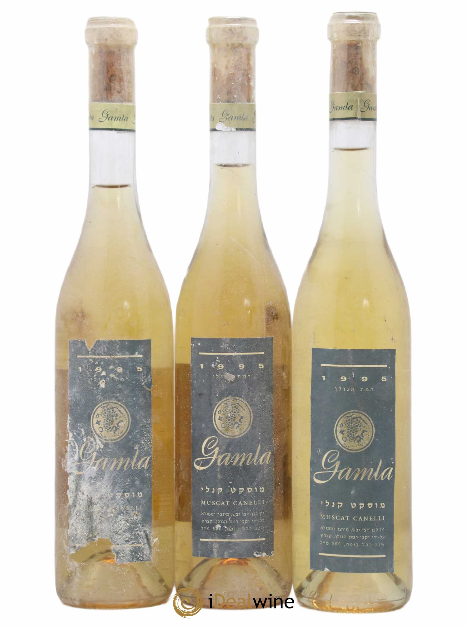 Israël Muscat Canelli Gamla 50 CL 1995 - Posten von 3 Flaschen - 0