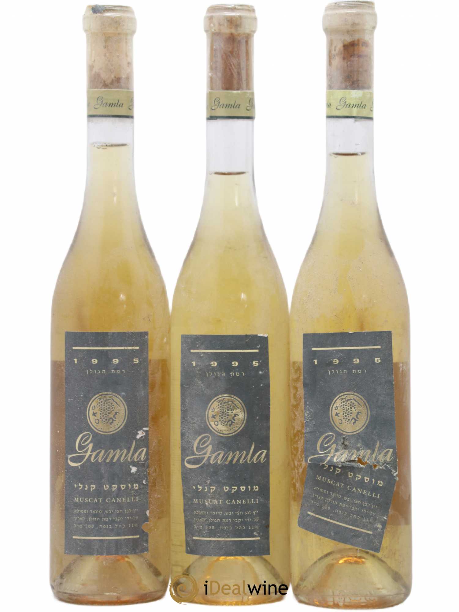 Israël Muscat Canelli Gamla 50 CL 1995 - Posten von 3 Flaschen - 0