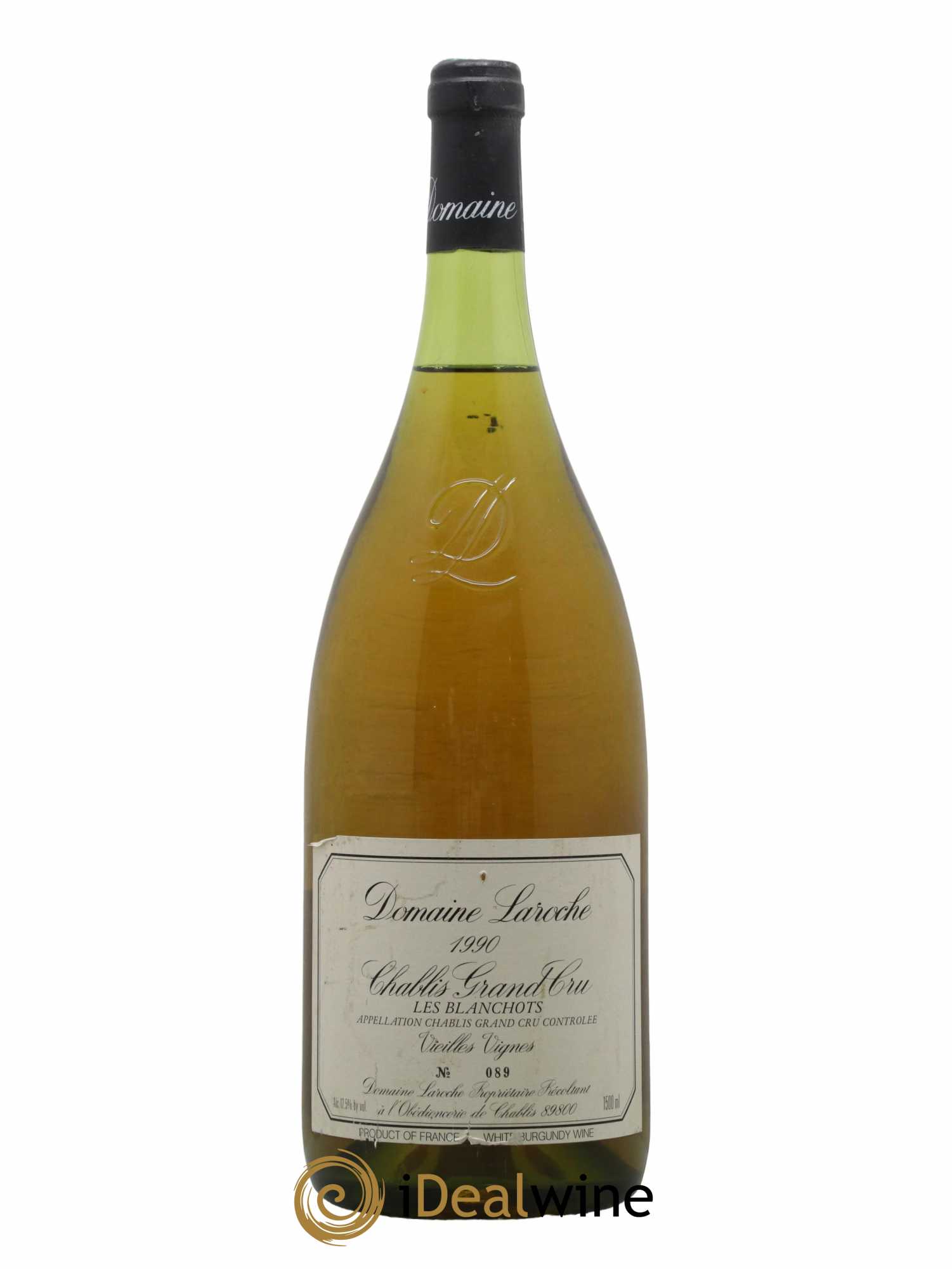 Chablis Grand Cru Les Blanchots Domaine Laroche Vieilles vignes 1990 - Lot de 1 magnum - 0