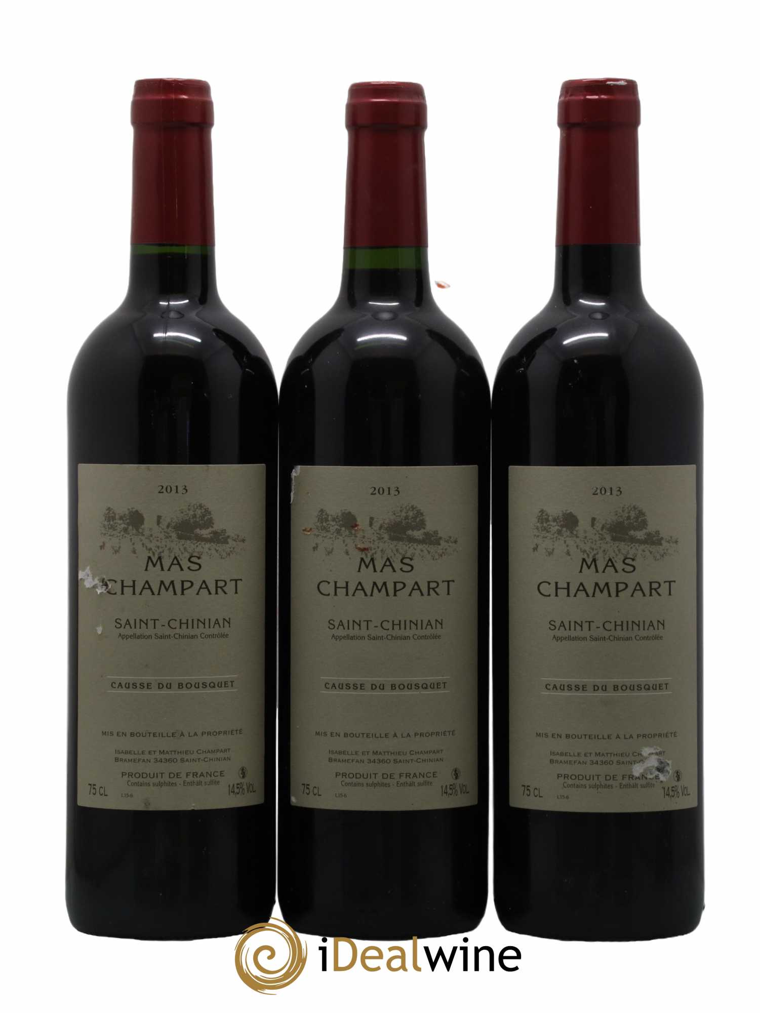 Saint-Chinian Mas Champart Causse du Bousquet Isabelle et Mathieu Champart 2013 - Lot de 3 bouteilles - 0