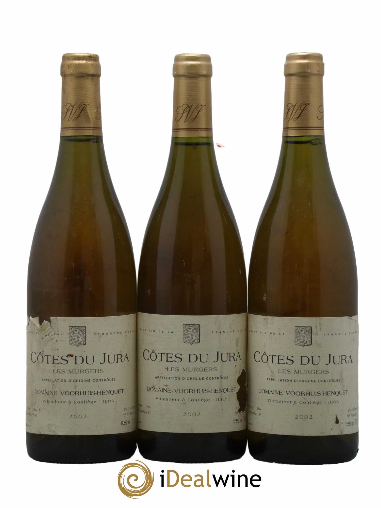 Côtes du Jura Les Murgers Domaine Voorhuis Henquet 2002 - Lot de 3 bouteilles - 0