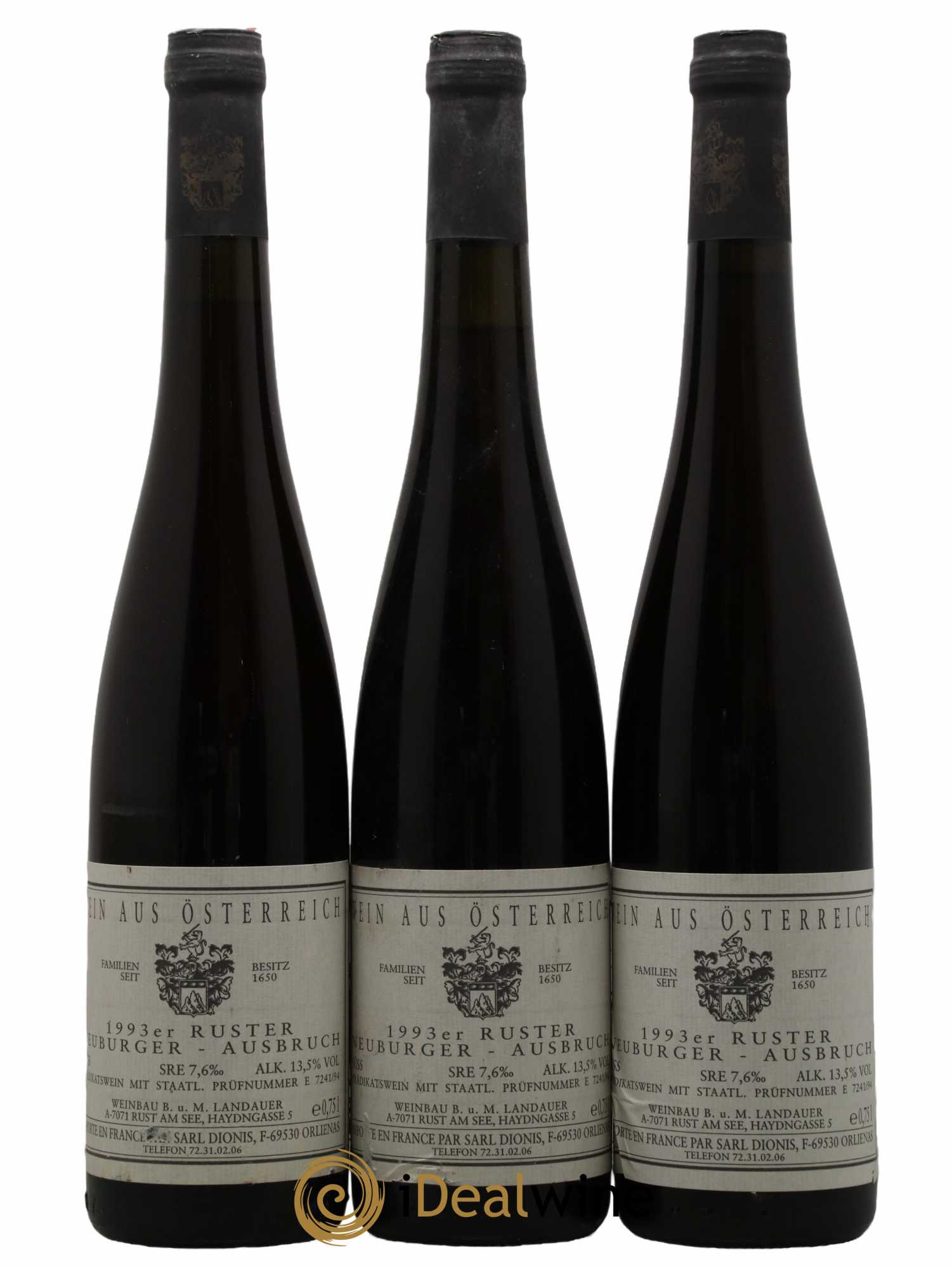 Autriche Ruster Neuburger Ausbruch 1993 - Posten von 3 Flaschen - 0