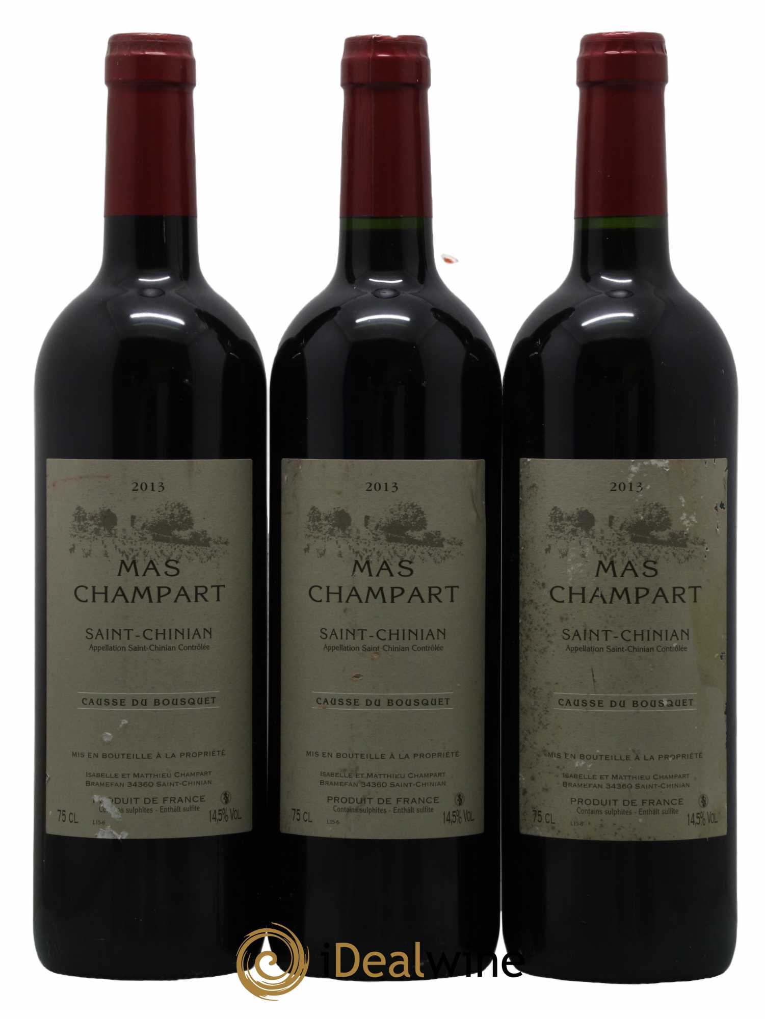 Saint-Chinian Mas Champart Causse du Bousquet Isabelle et Mathieu Champart 2013 - Lot de 3 bouteilles - 0