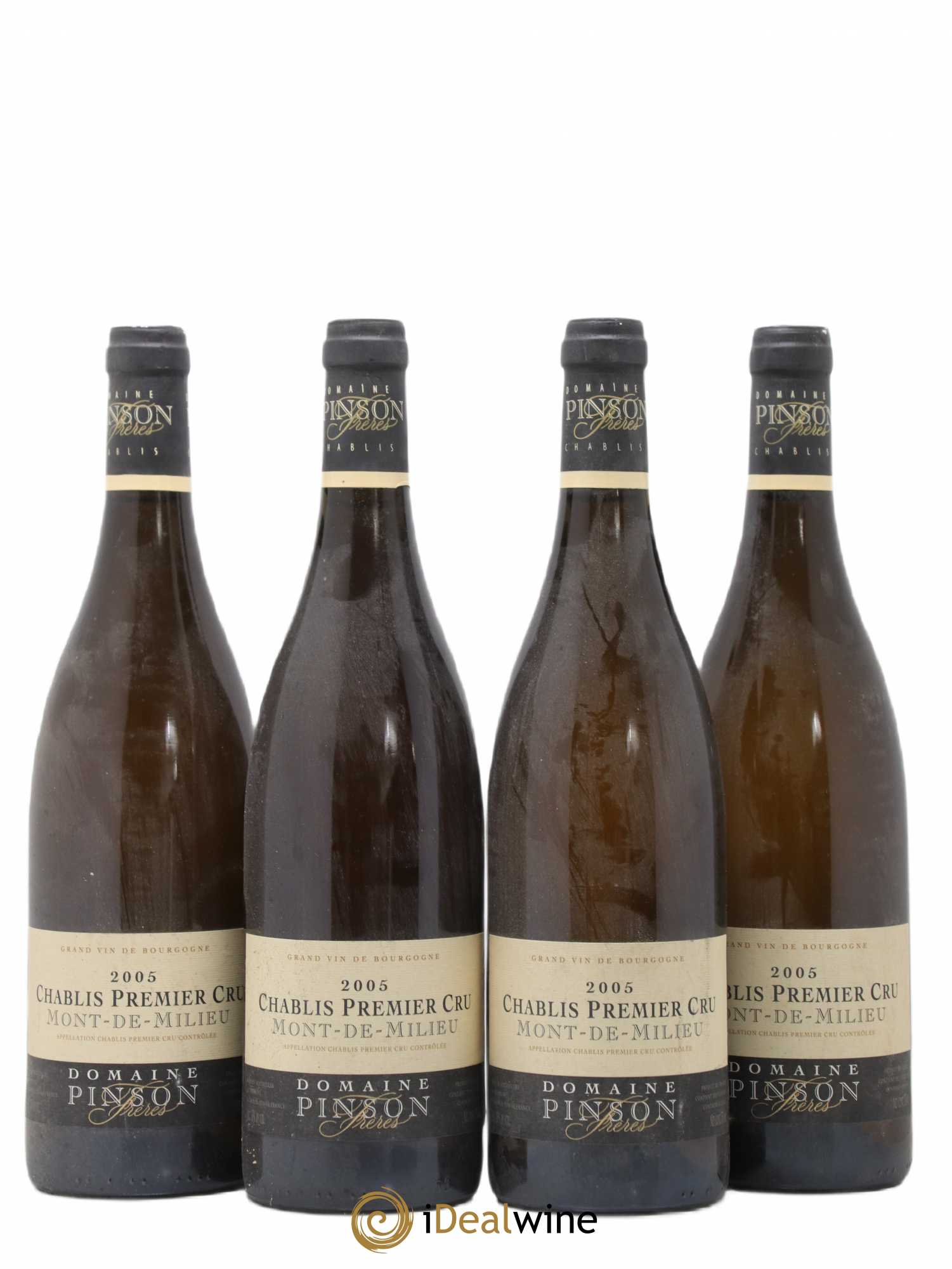 Chablis 1er Cru Mont de Milieu Pinson Frères (Domaine) 2005 - Lot de 4 bouteilles - 0