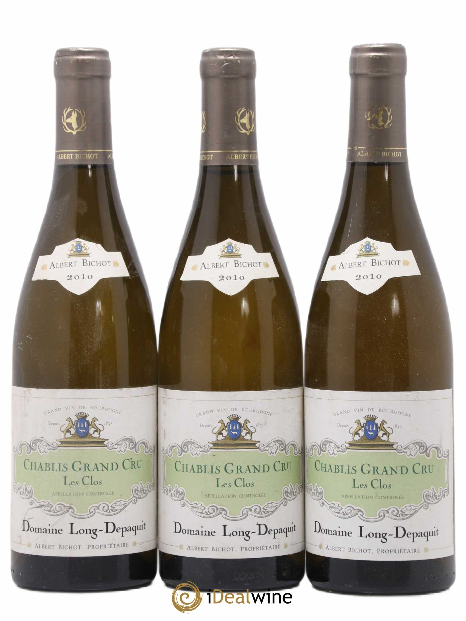 Chablis Grand Cru Les Clos Long Depaquit - Albert Bichot (Domaine) Les Clos Bichot 2010 - Posten von 3 Flaschen - 0