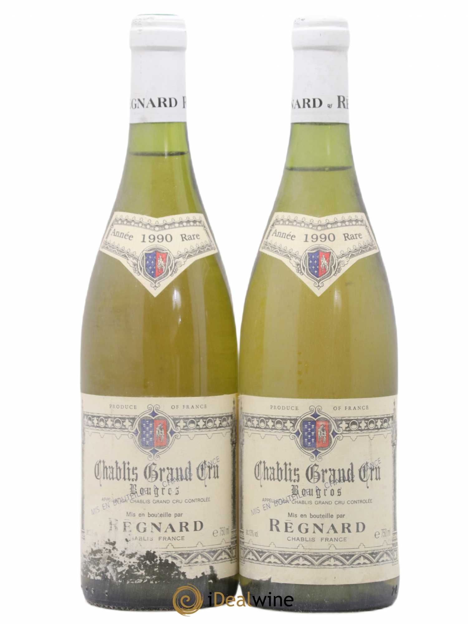 Chablis Grand Cru Bougros Regnard 1990 - Posten von 2 Flaschen - 0
