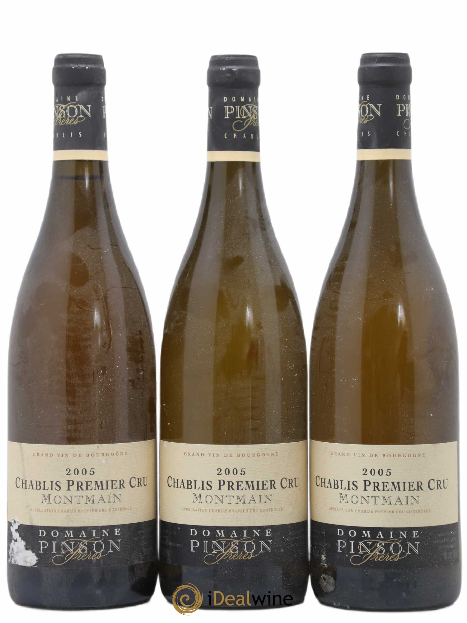 Chablis 1er Cru Montmain Pinson Frères (Domaine) 2005 - Lot de 3 bouteilles - 0