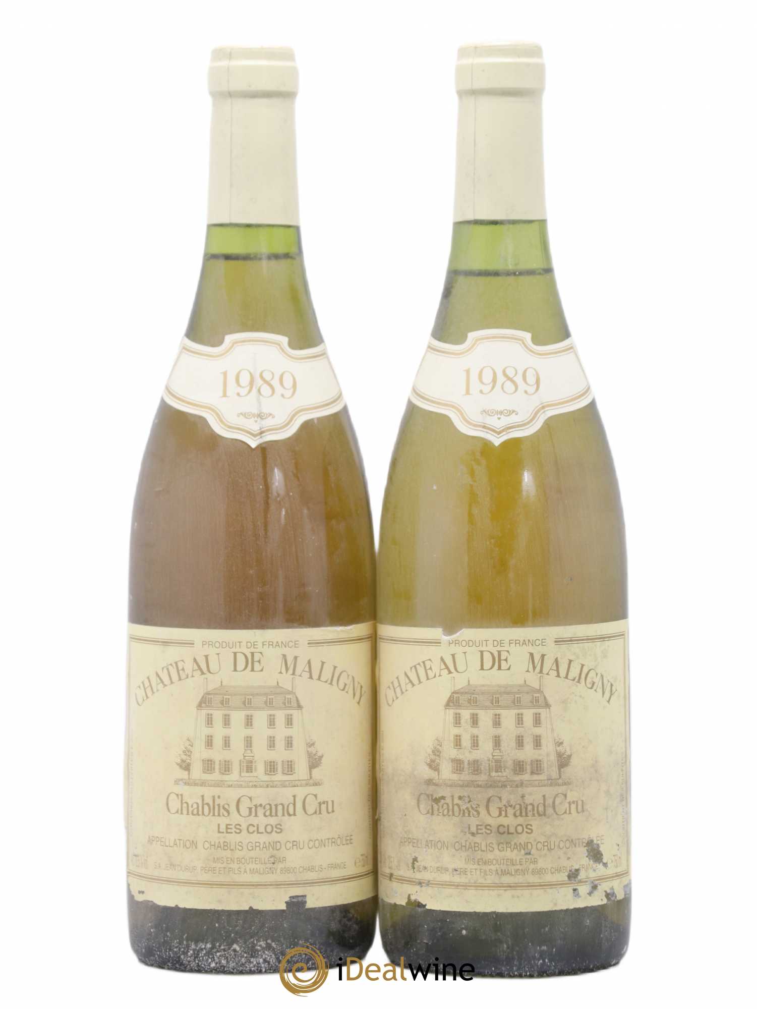 Chablis Grand Cru Clos Jean Durup Château de Maligny 1989 - Posten von 2 Flaschen - 0