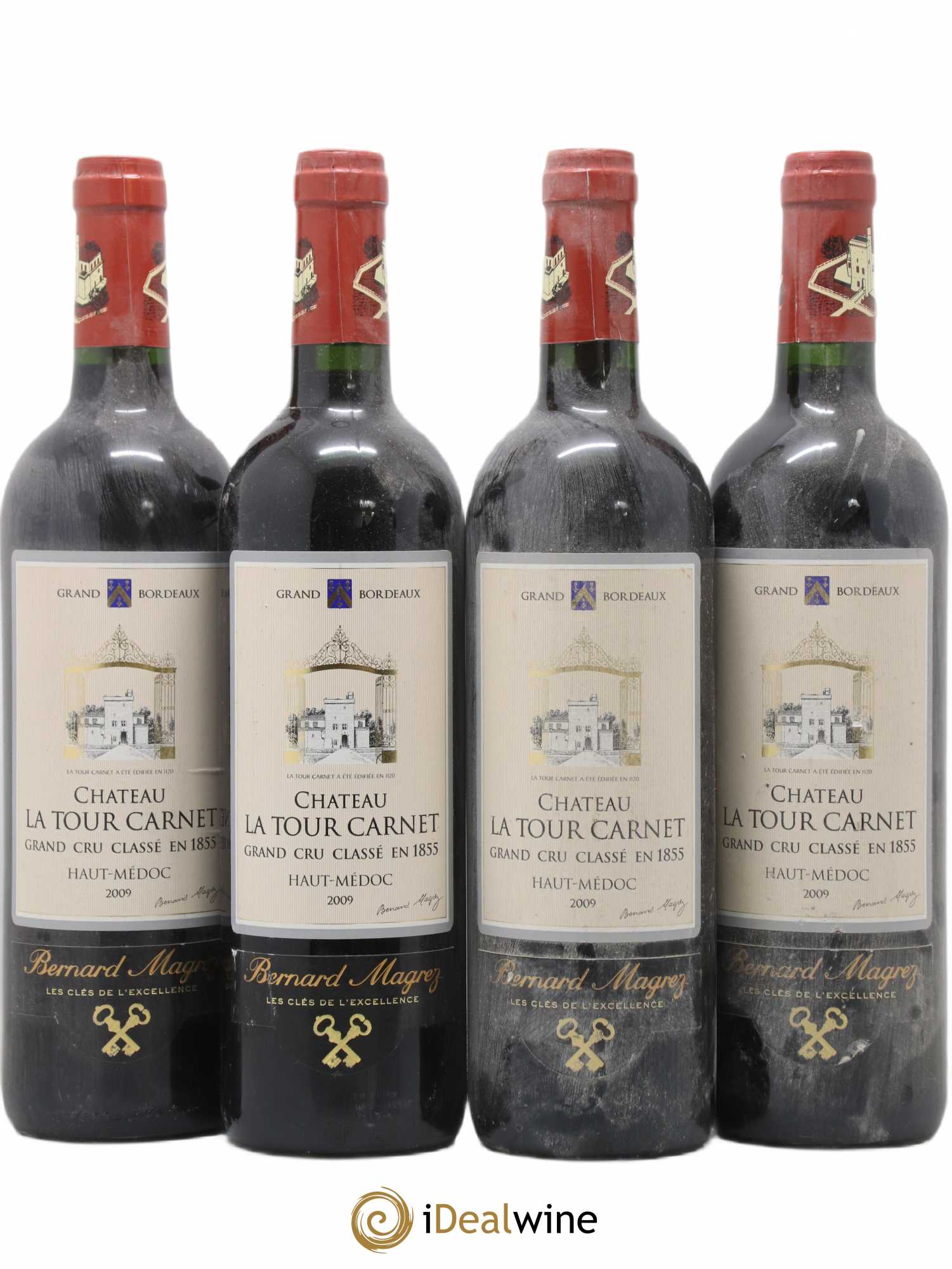 Château la Tour Carnet 4ème Grand Cru Classé 2009 - Lot de 4 bouteilles - 0