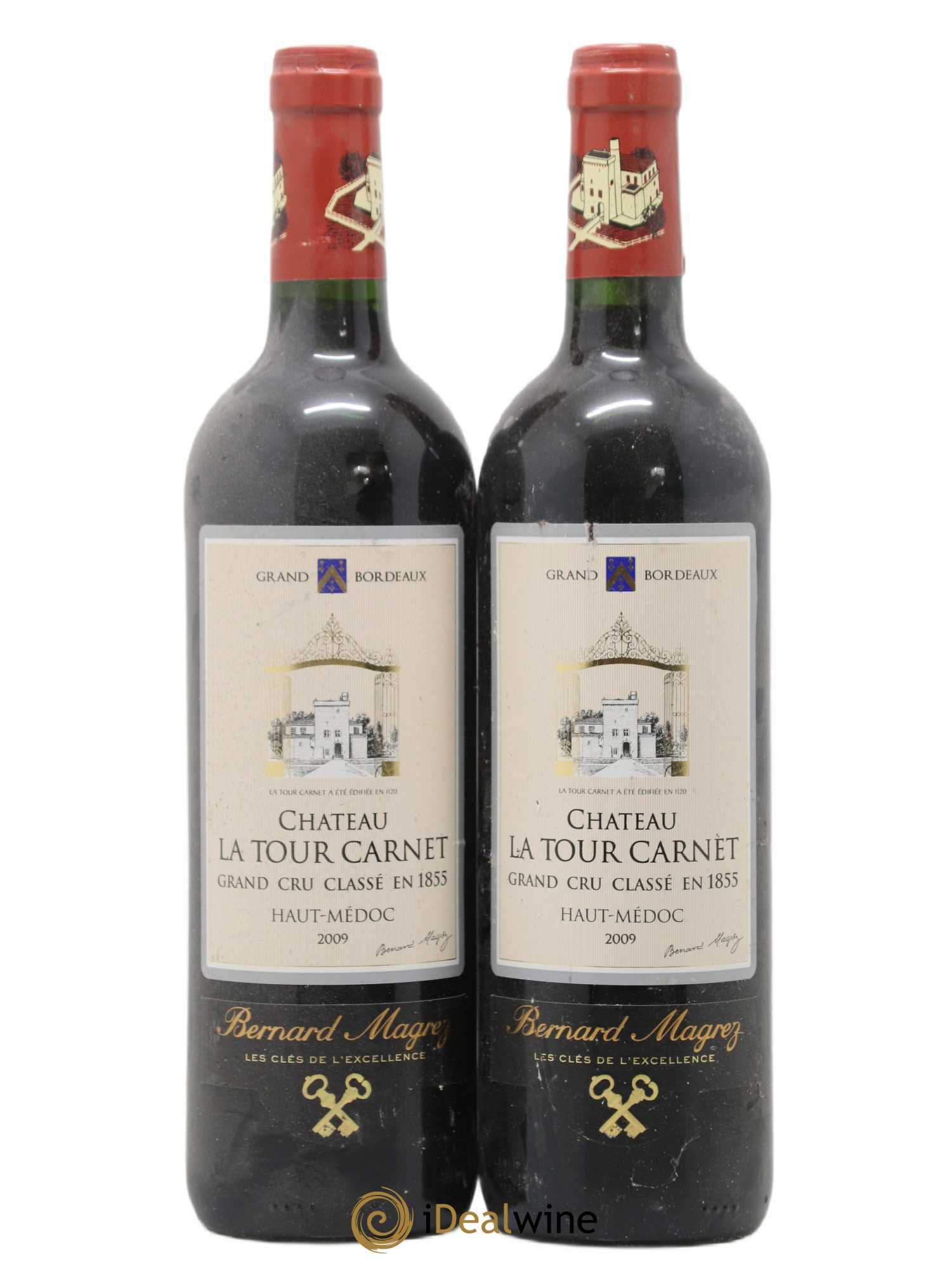 Château la Tour Carnet 4ème Grand Cru Classé 2009 - Lot de 2 bouteilles - 0