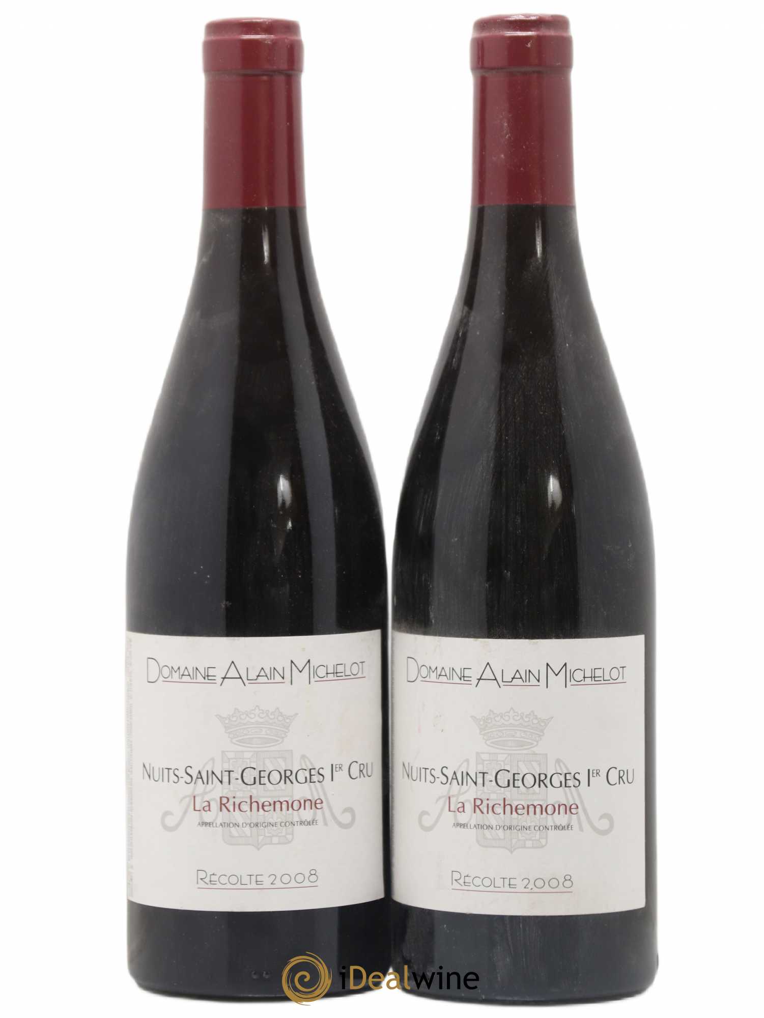Nuits-Saint-Georges 1er Cru La Richemone Alain Michelot (Domaine) 2008 - Lot de 2 bouteilles - 0