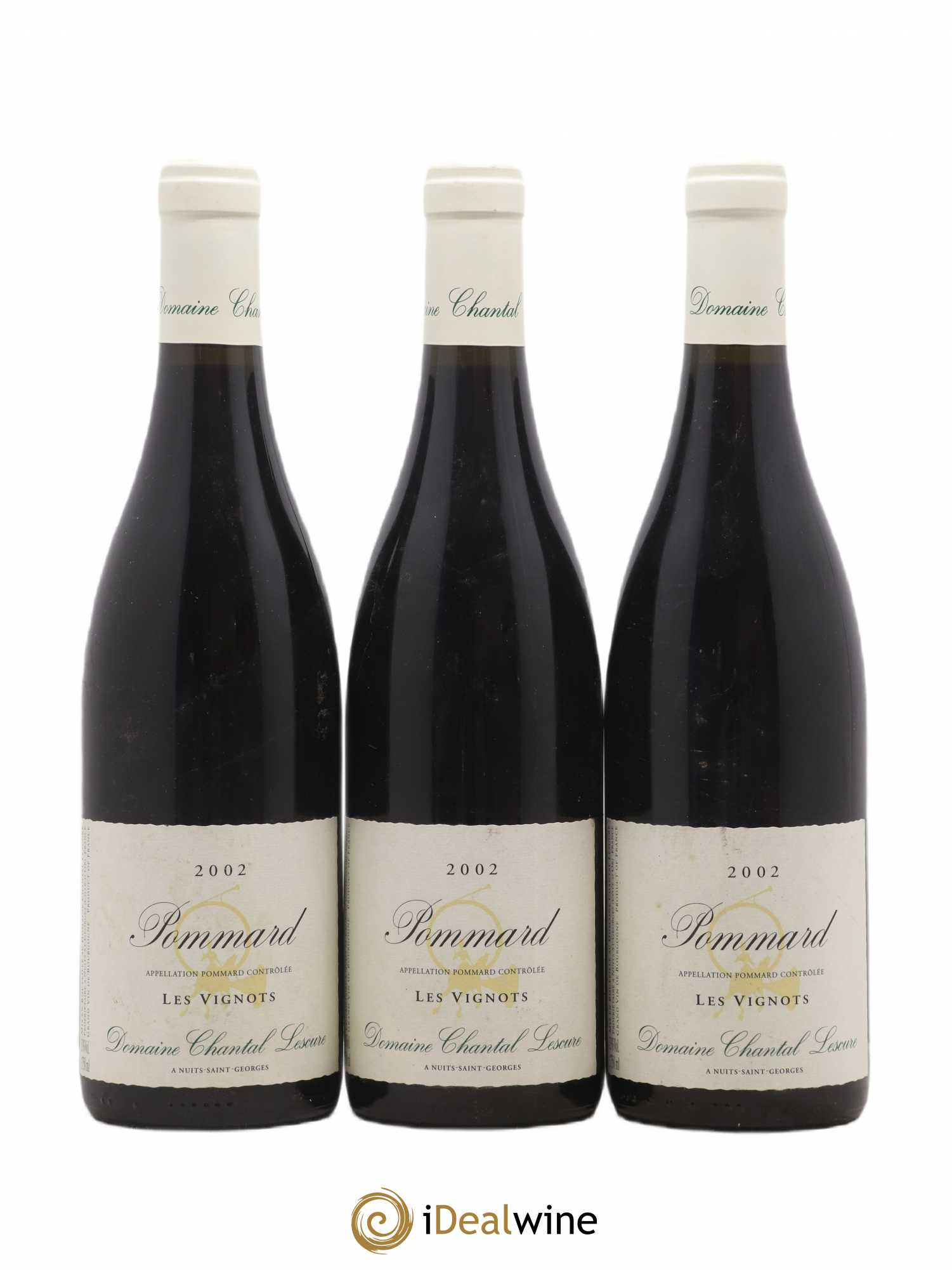 Pommard Les Vignots Chantal Lescure 2002 - Lot de 3 bouteilles - 0