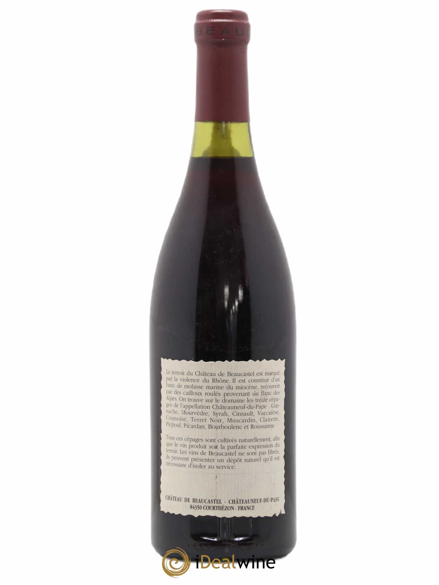 Châteauneuf-du-Pape Château de Beaucastel Famille Perrin 1990 - Lot de 1 bouteille - 1