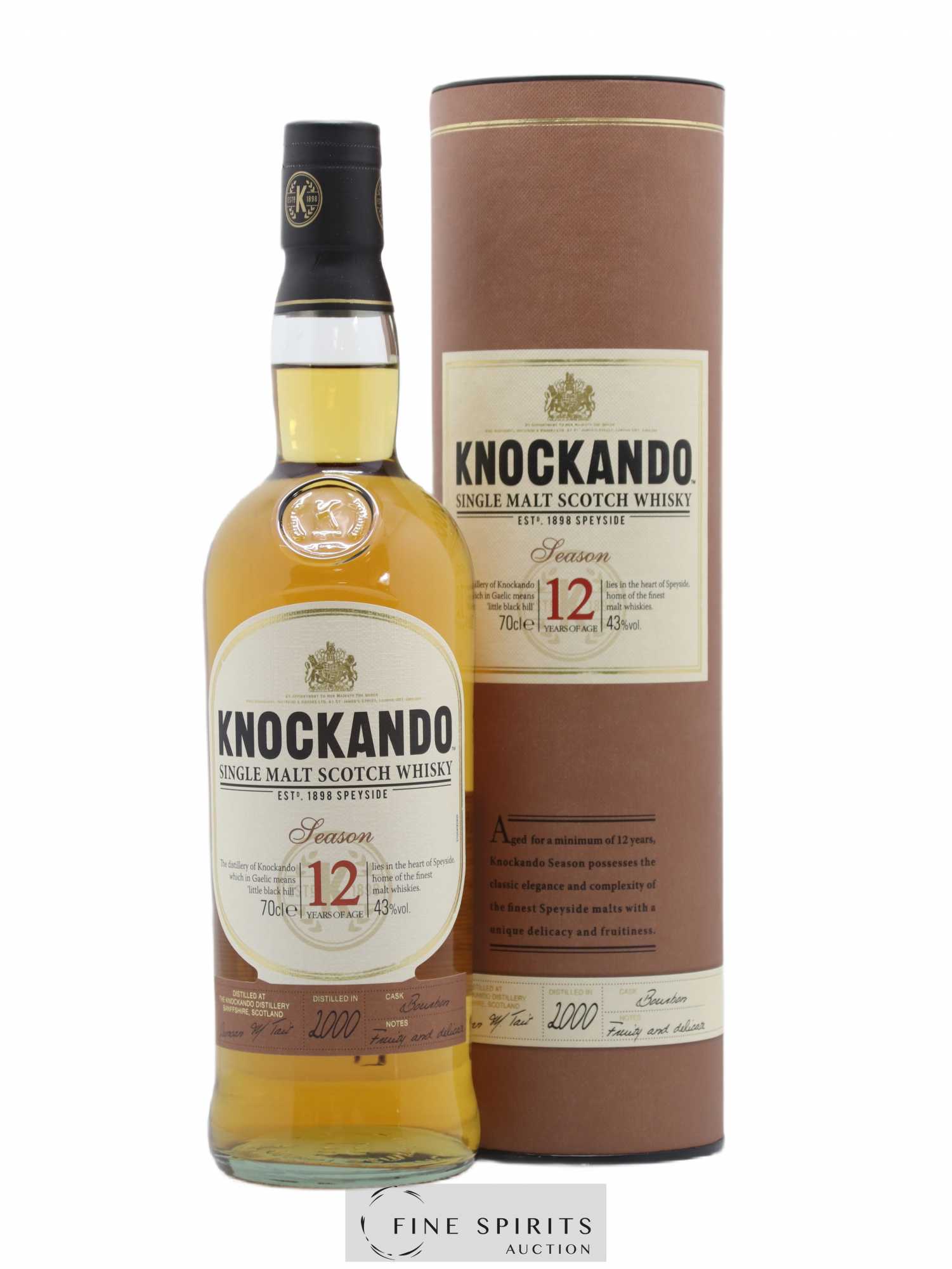 Knockando 12 years 2000 Of. Season Bourbon Cask - Lot de 1 bouteille - 0