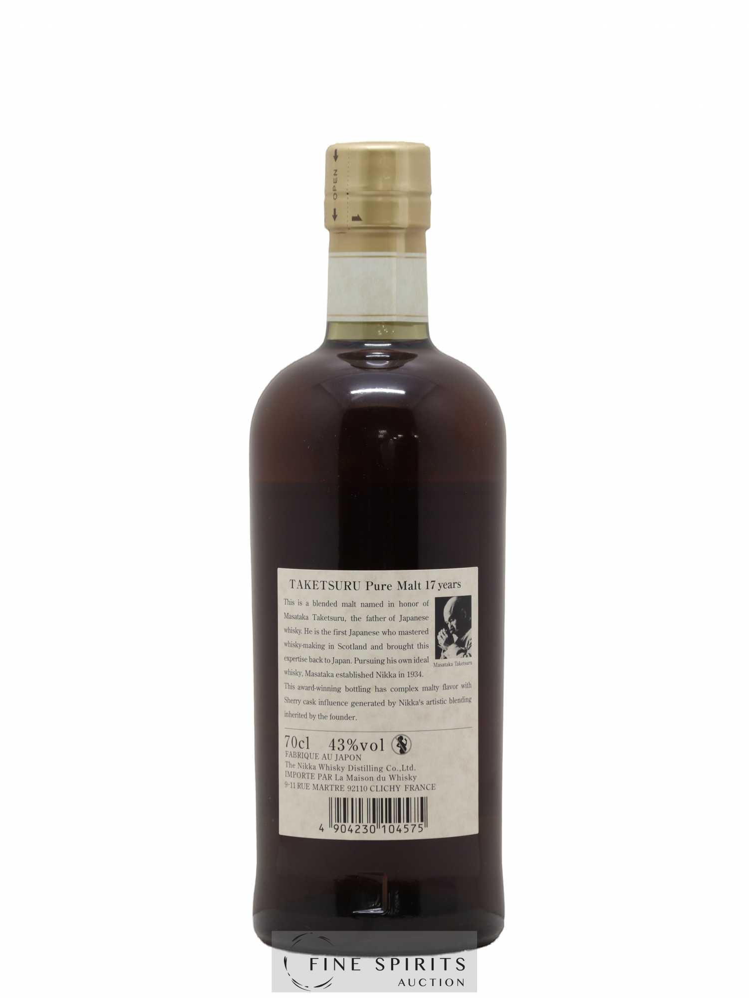 Taketsuru 17 years Of. Pure Malt Nikka Whisky - Posten von 1 Flasche - 1