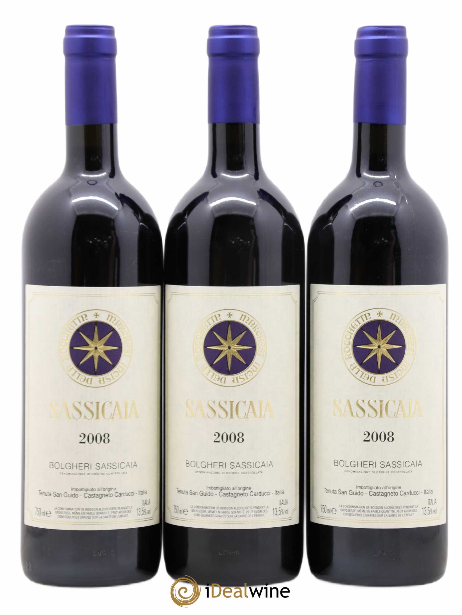 Bolgheri DOC Sassicaia Tenuta San Guido caisse prestige 2008 - Lot de 12 bouteilles - 2