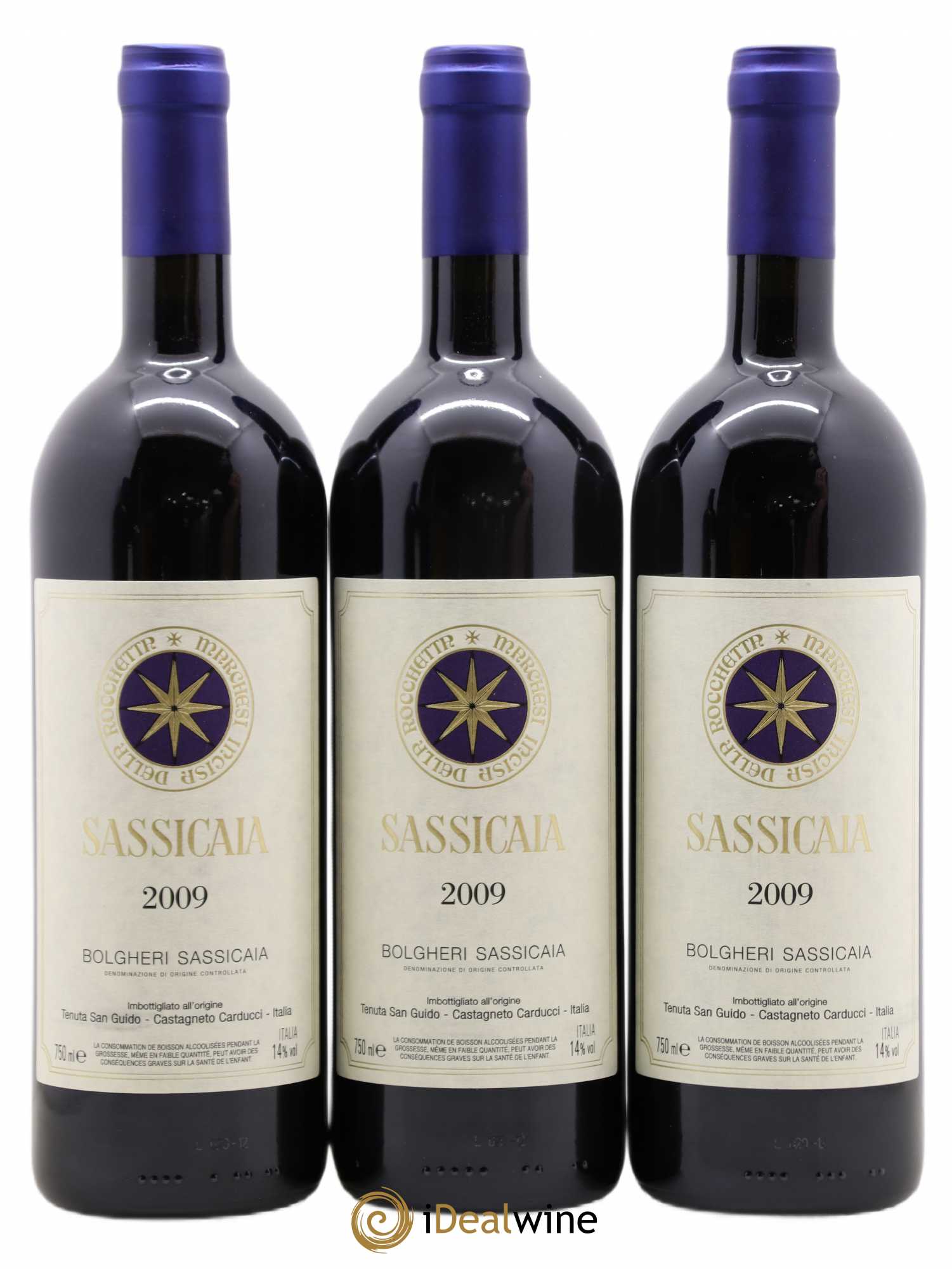 Bolgheri DOC Sassicaia Tenuta San Guido 2009 - Lot de 12 bouteilles - 1