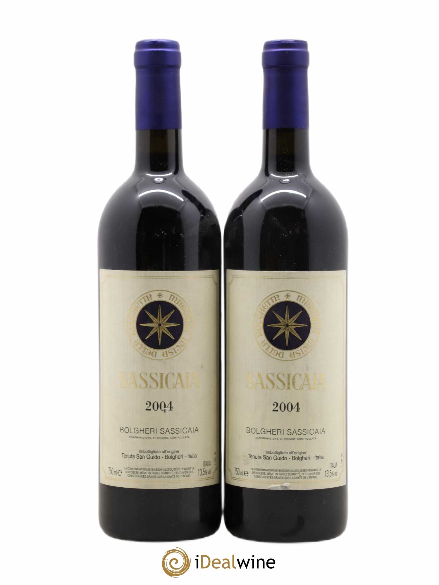 Bolgheri DOC Sassicaia Tenuta San Guido 2004 - Lot de 2 bouteilles - 0