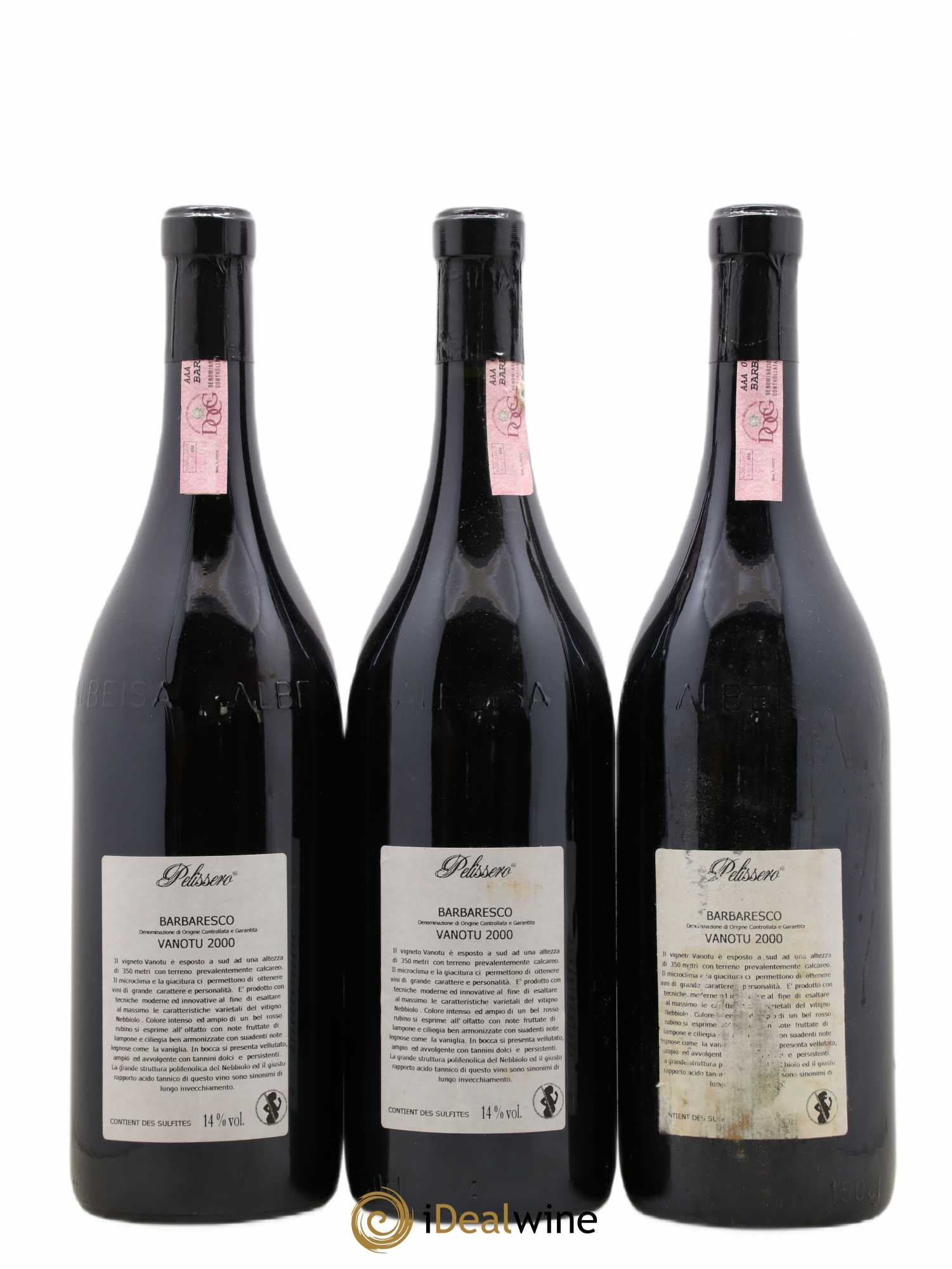 Barbaresco DOCG Vanotu Pelissero 2000 - Lot de 3 magnums - 1