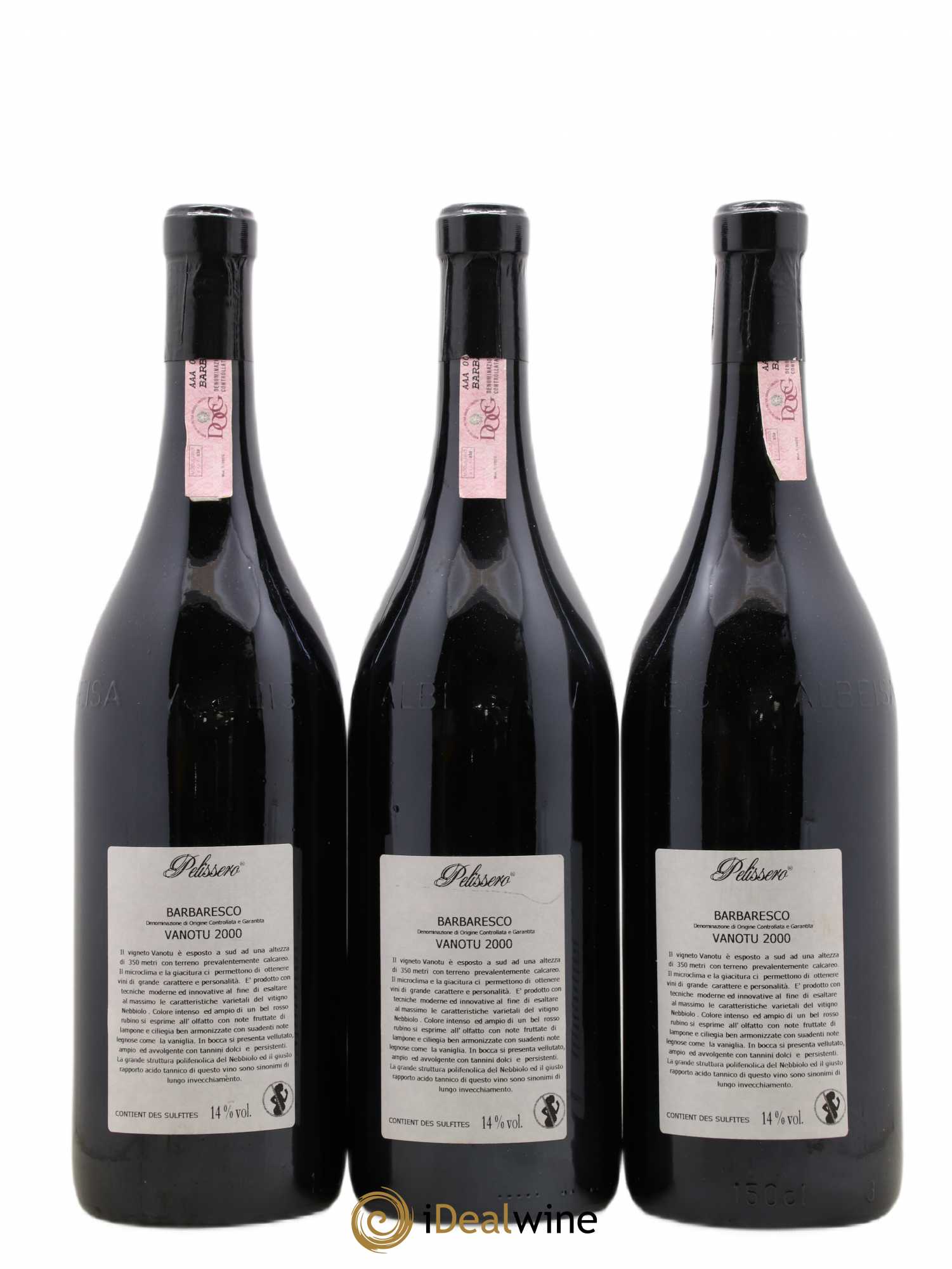 Barbaresco DOCG Vanotu Pelissero 2000 - Lot de 3 magnums - 1