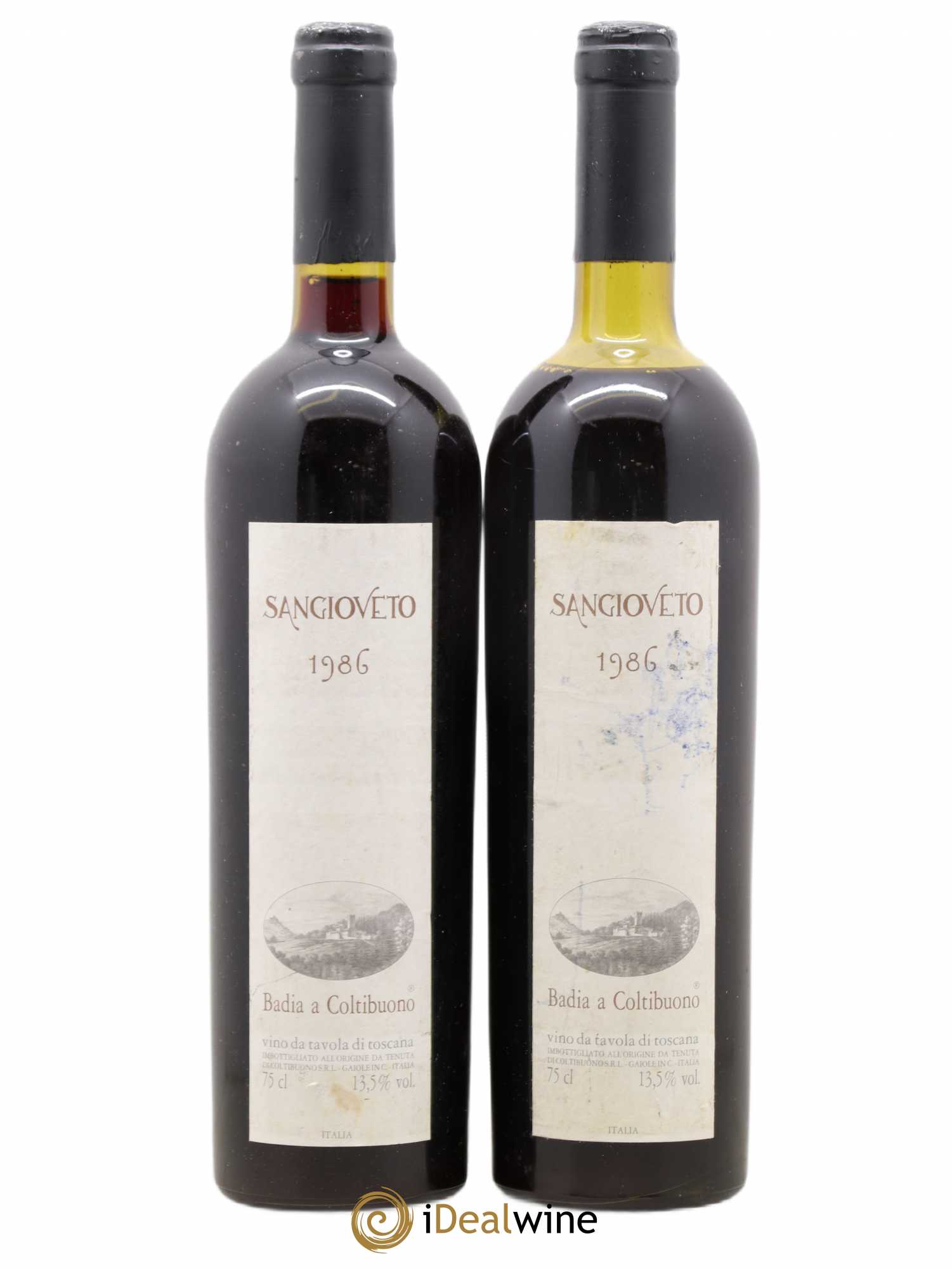 Toscana IGT Badia e Coltibuono - Sangioveto 1986 - Posten von 2 Flaschen - 0