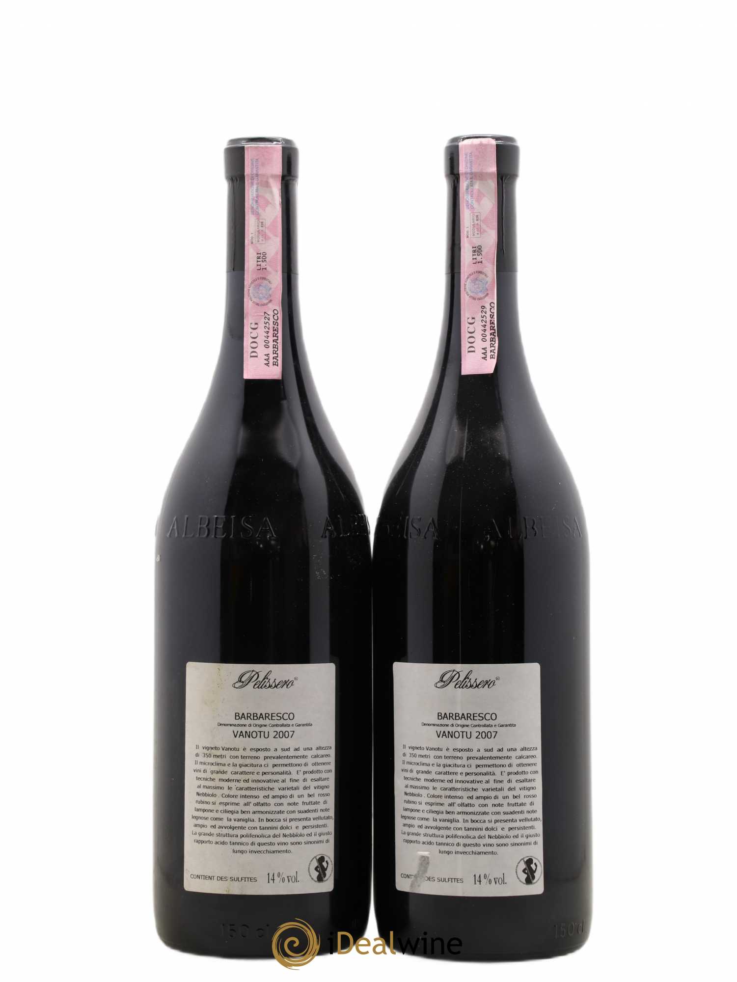 Barbaresco DOCG Vanotu Pelissero 2007 - Lot de 2 magnums - 1