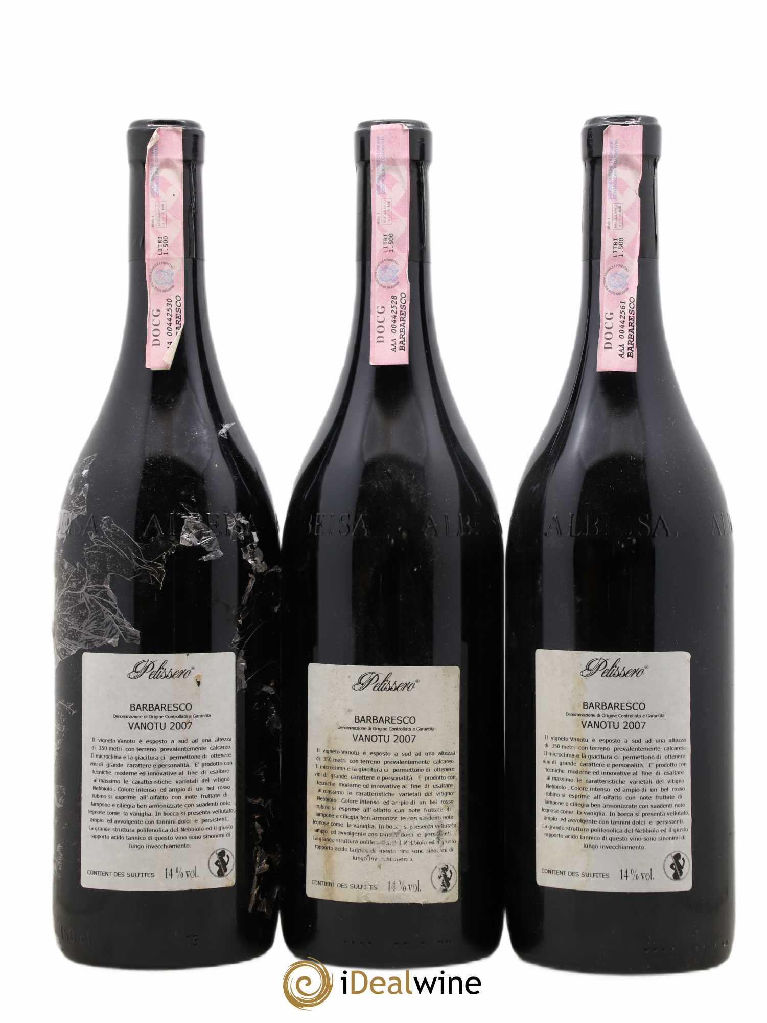 Barbaresco DOCG Vanotu Pelissero 2007 - Lot de 3 magnums - 1