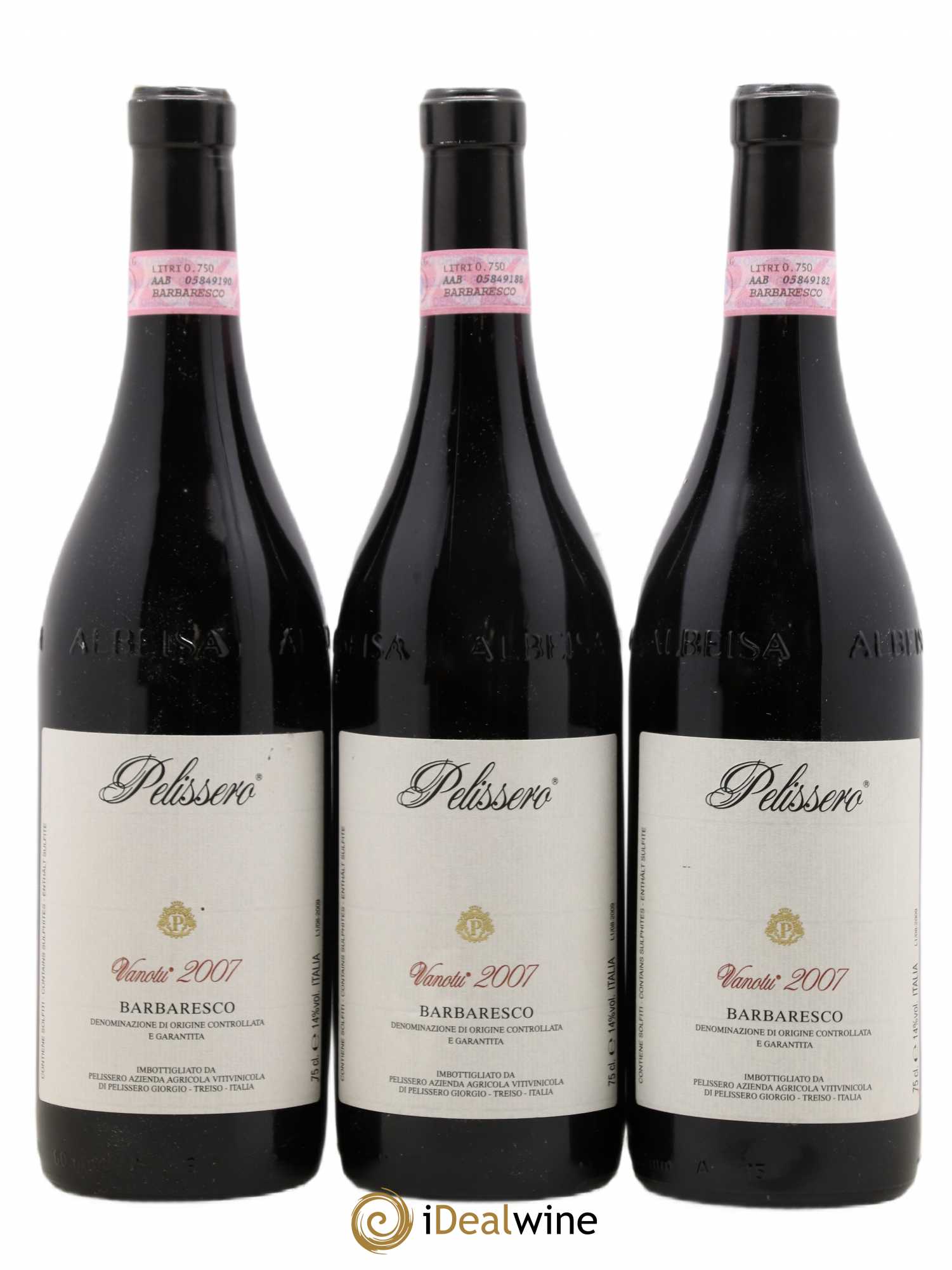 Barbaresco DOCG Vanotu Pelissero 2007 - Lot de 3 bouteilles - 0