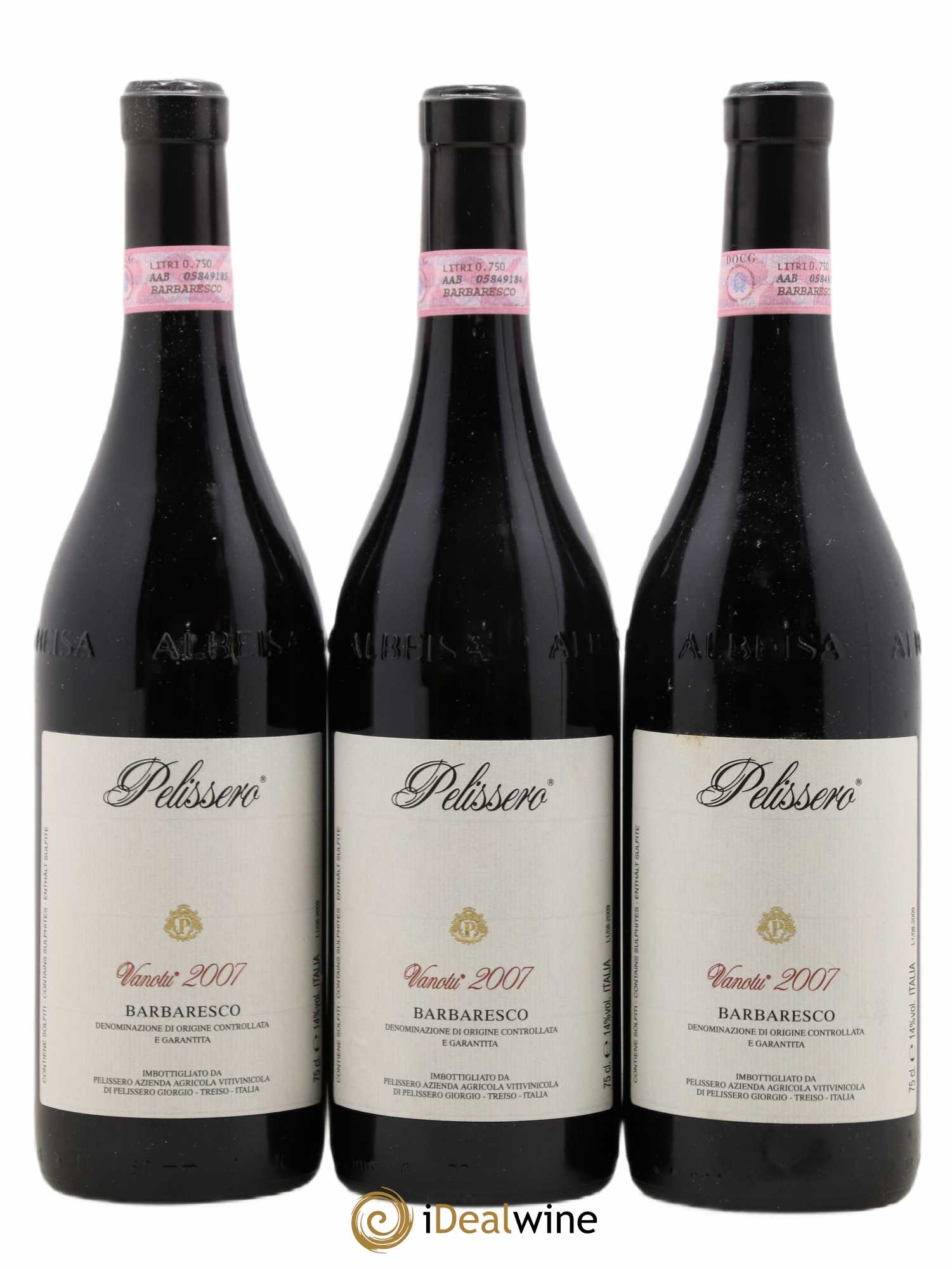 Barbaresco DOCG Vanotu Pelissero 2007 - Lot de 3 bouteilles - 0
