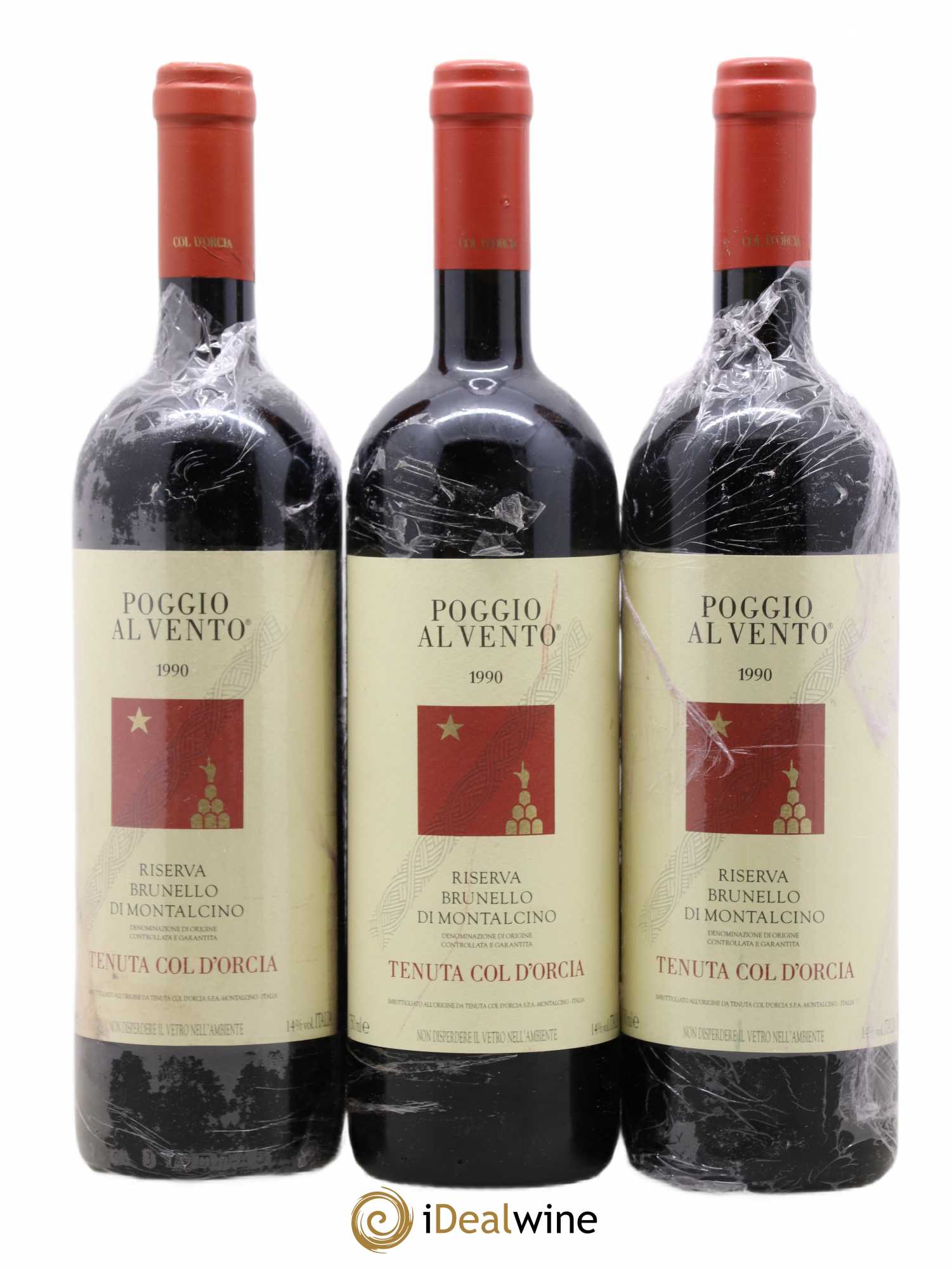 Brunello di Montalcino Poggio al Vento Riserva Tenuta Col d'Orcia 1990 - Lot de 3 bouteilles - 0