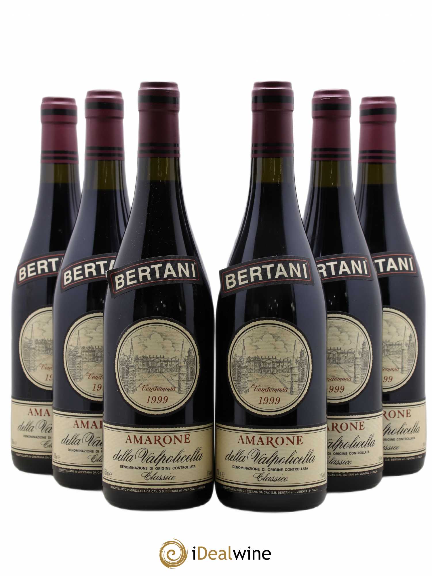Amarone della Valpolicella DOC Recioto Classico Bertani 1999 - Lot de 6 bouteilles - 0