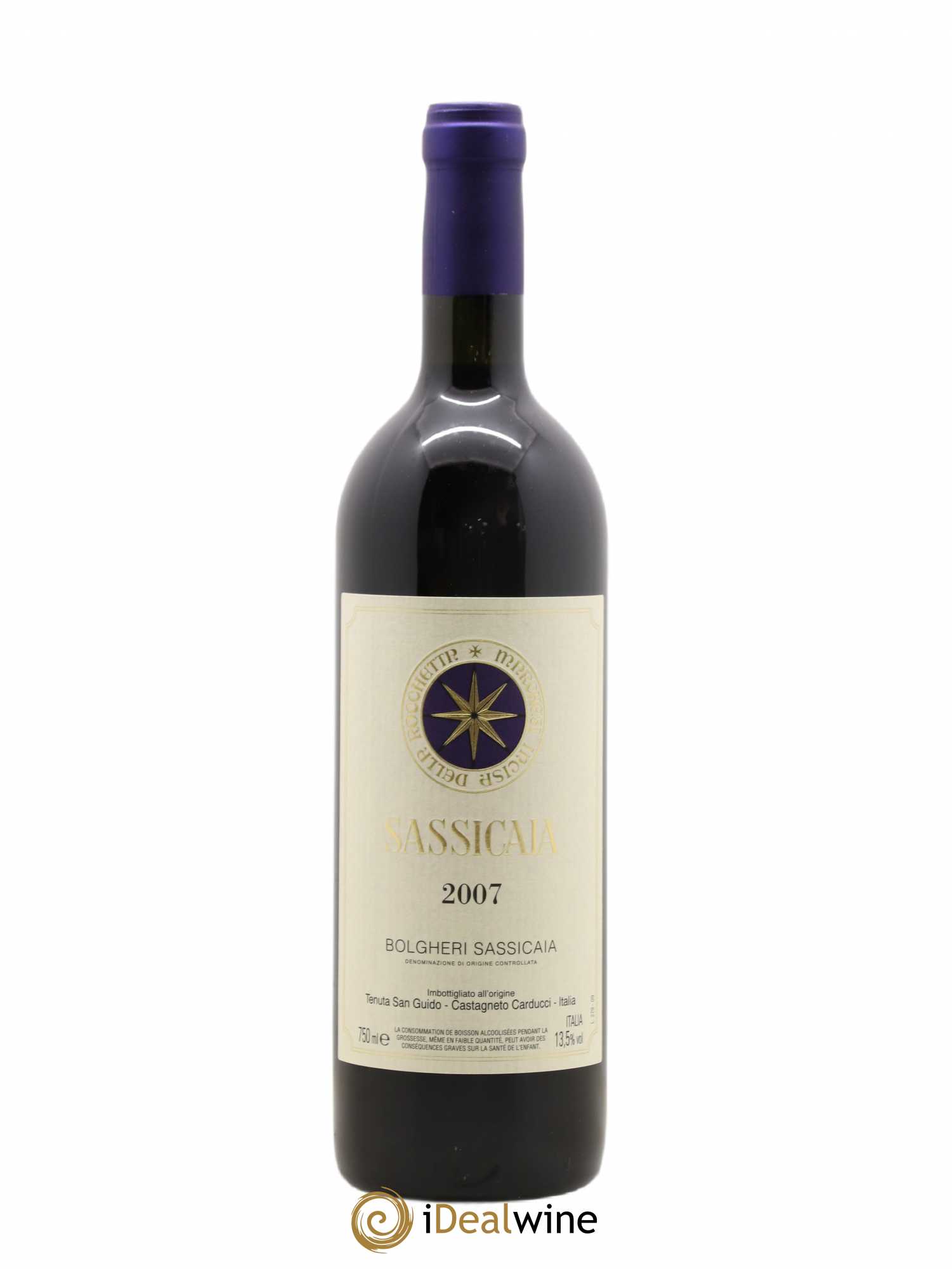 Bolgheri DOC Sassicaia Tenuta San Guido 2007 - Lot de 1 bouteille - 0