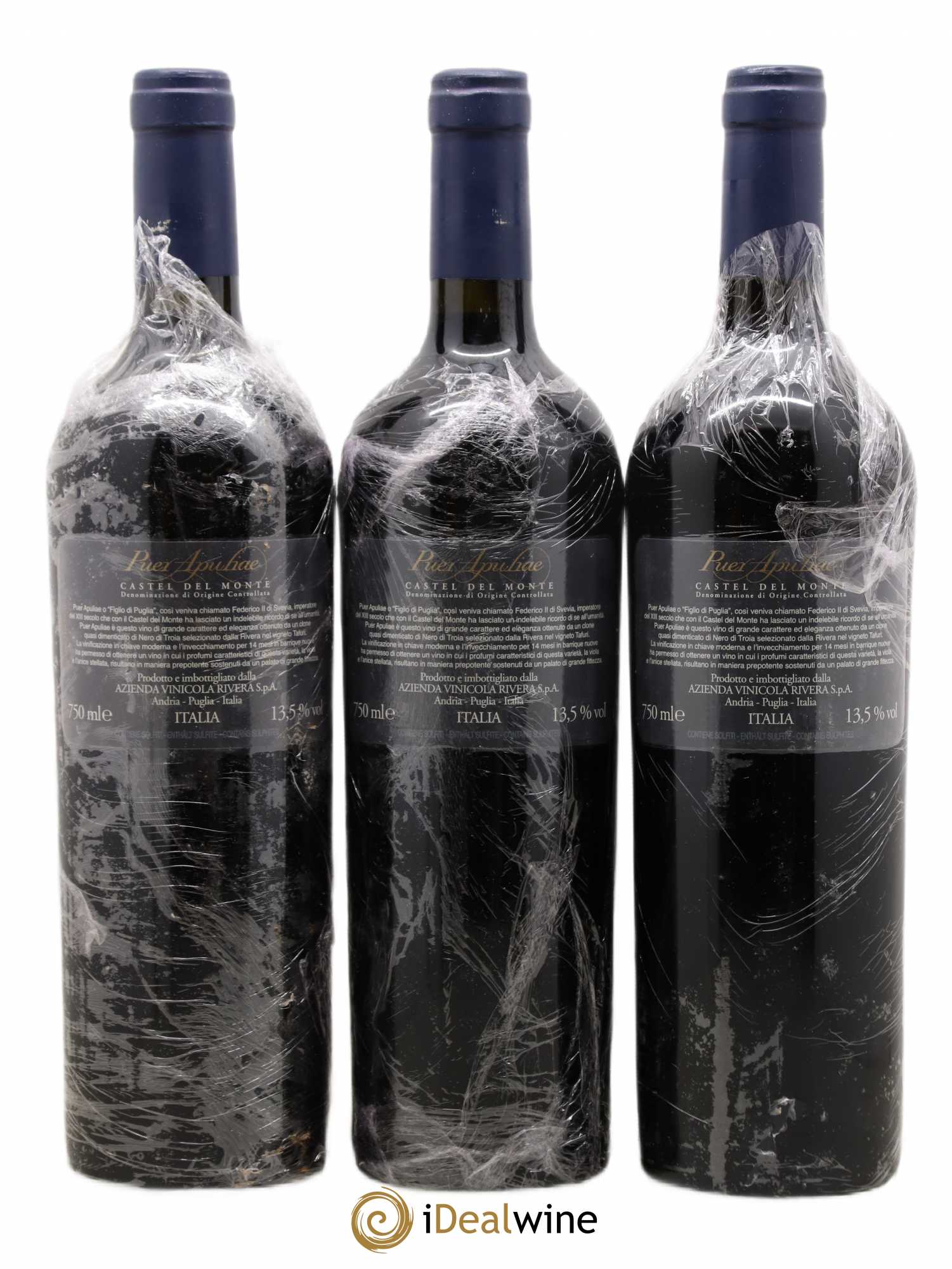 Italie Castel del Monte DOC Puer Apulaie Rivera 2006 - Posten von 3 Flaschen - 1