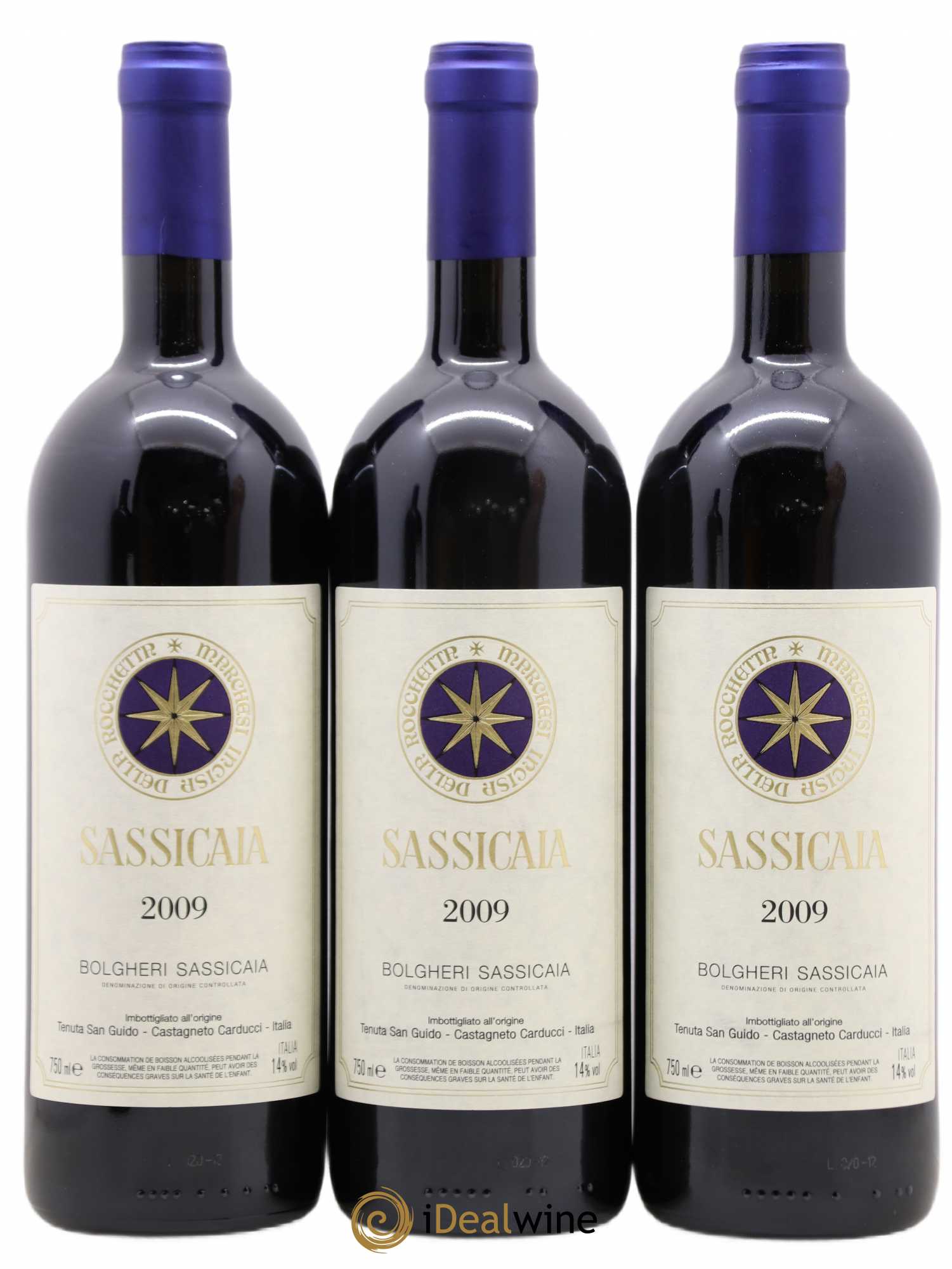 Bolgheri DOC Sassicaia Tenuta San Guido 2009 - Posten von 12 Flaschen - 2