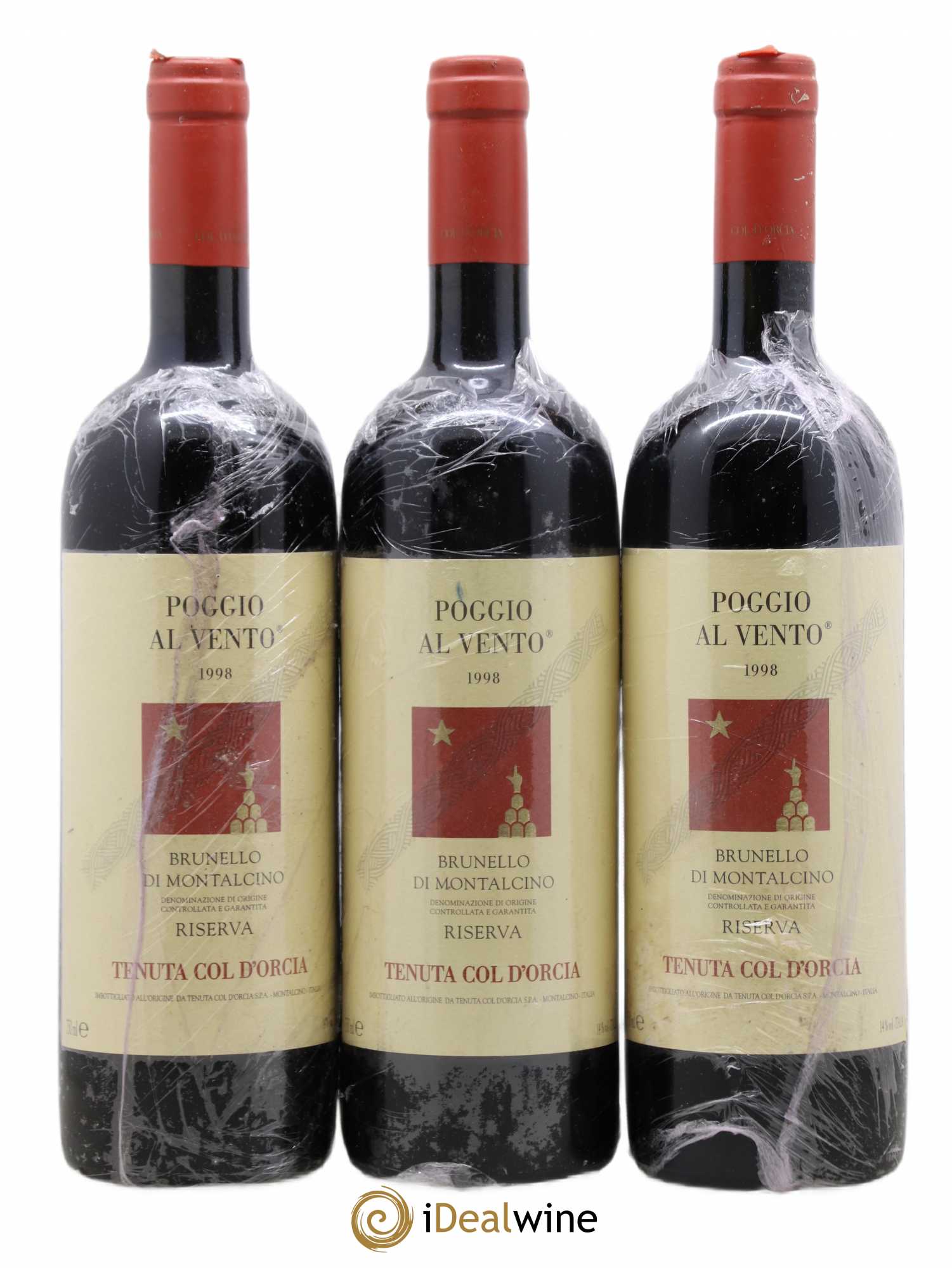 Brunello di Montalcino Poggio al Vento Riserva Tenuta Col d'Orcia 1998 - Lot de 3 bouteilles - 0
