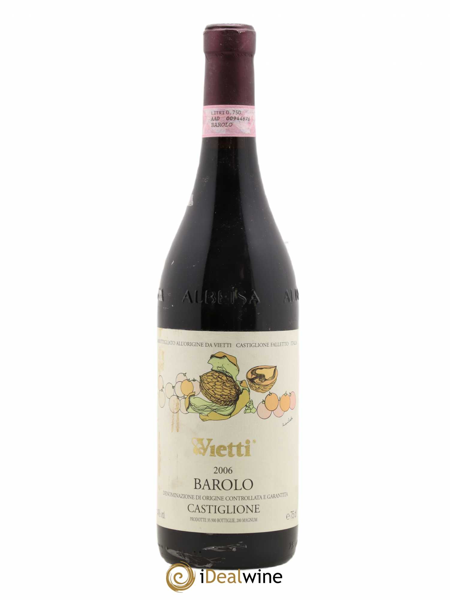 Barolo DOCG Castiglione Vietti 2006 - Lot de 1 bouteille - 0
