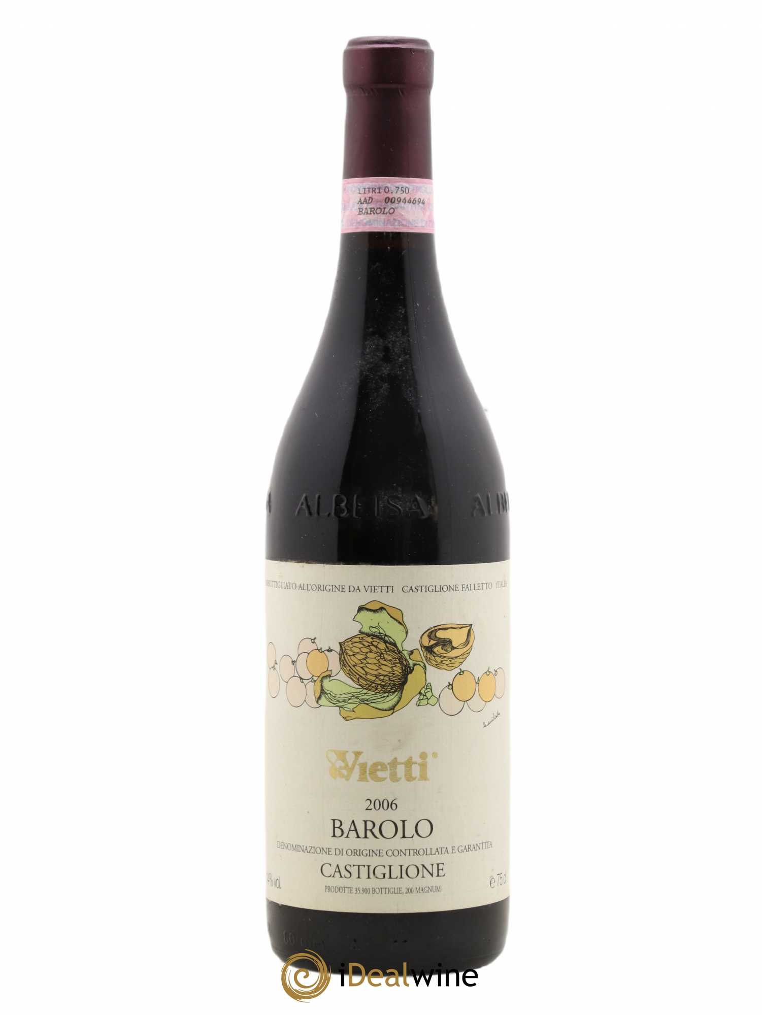 Barolo DOCG Castiglione Vietti 2006 - Lot de 1 bouteille - 0