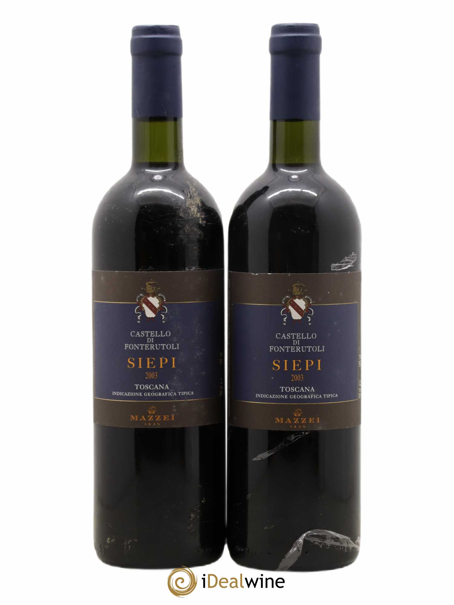 Toscana IGT Castello di Fonterutoli Siepi Mazzei 2003 - Lot de 2 bouteilles - 0