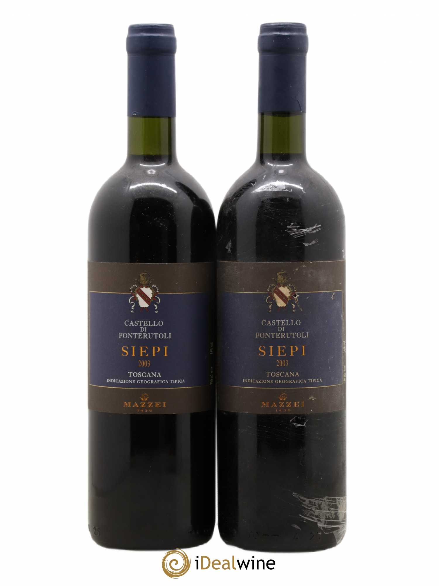 Toscana IGT Castello di Fonterutoli Siepi Mazzei 2003 - Lot de 2 bouteilles - 0
