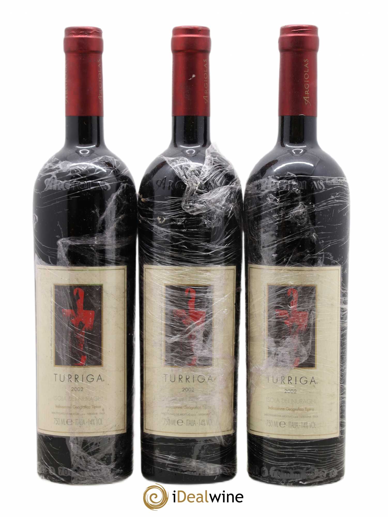 Sardaigne Cantine Argiolas - Turriga - Isola dei Nuraghi Rosso IGT 2002 - Posten von 3 Flaschen - 0