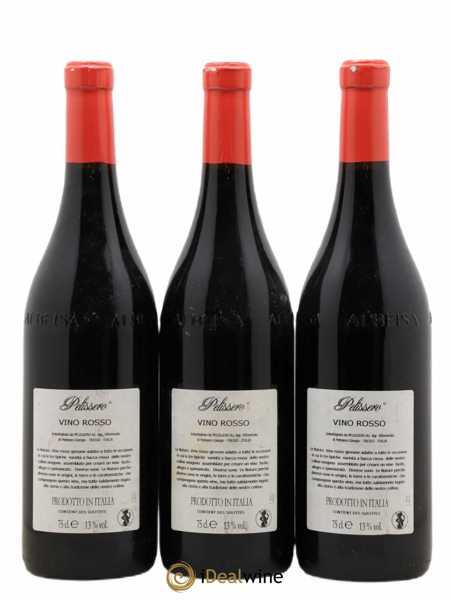 Italie Vino rosso nature Pelissero 2010 - Posten von 3 Flaschen - 1
