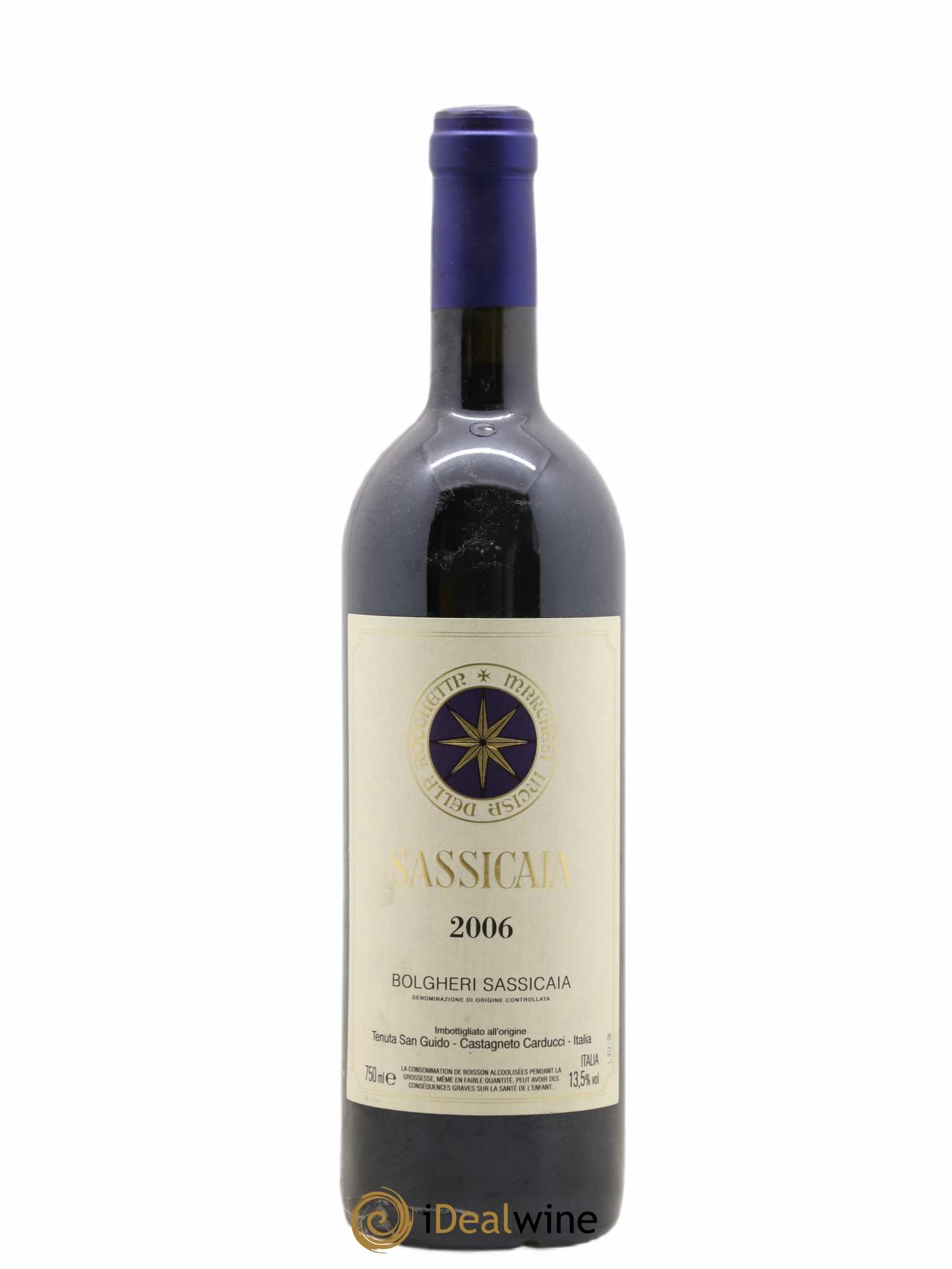 Bolgheri DOC Sassicaia Tenuta San Guido 2006 - Lot de 1 bouteille - 0