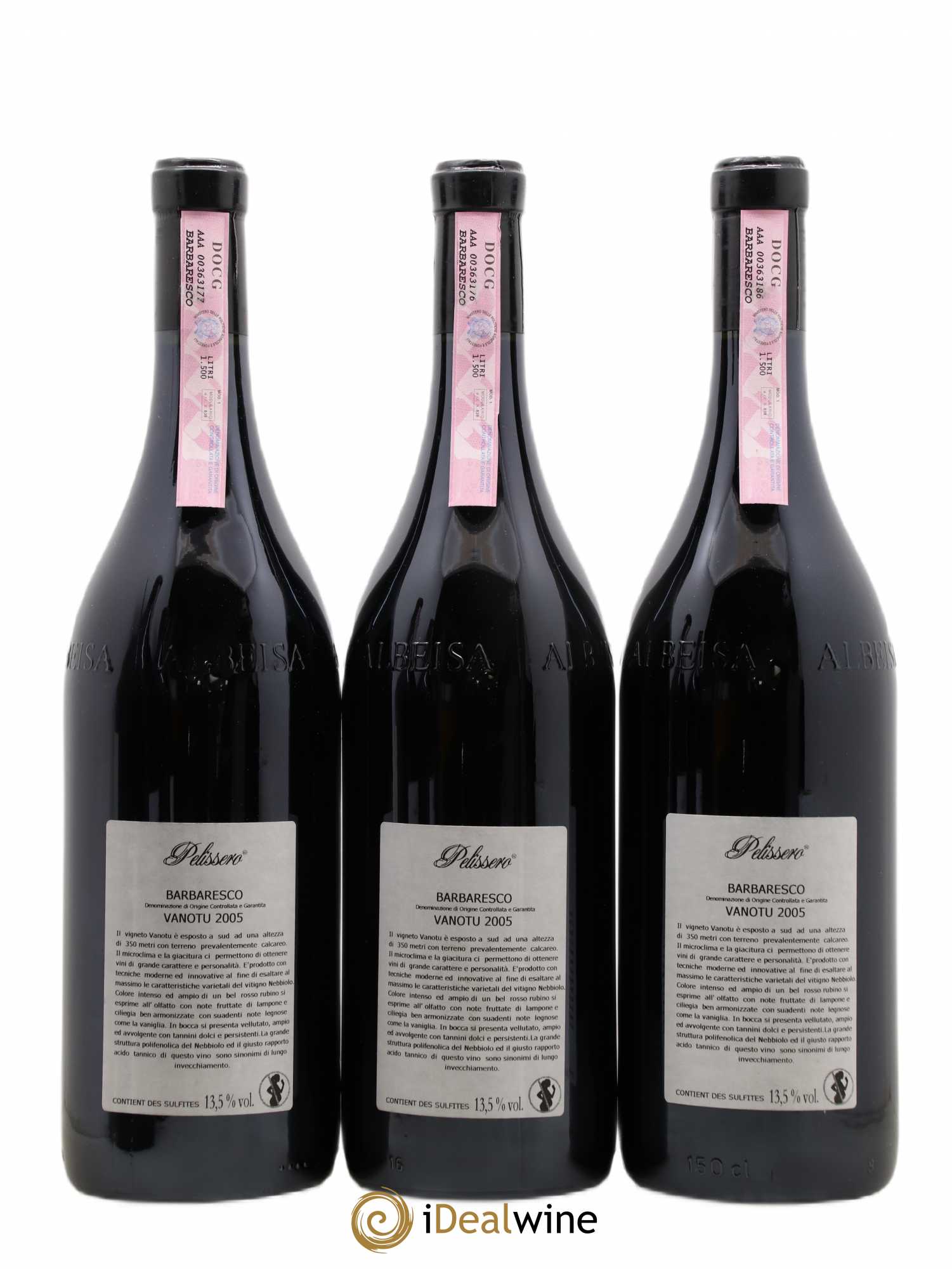 Barbaresco DOCG Vanotu Pelissero 2005 - Lot de 5 magnums - 2
