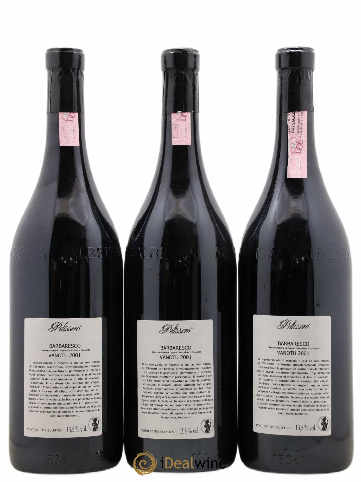 Barbaresco DOCG Vanotu Pelissero 2001 - Lot de 3 magnums - 1