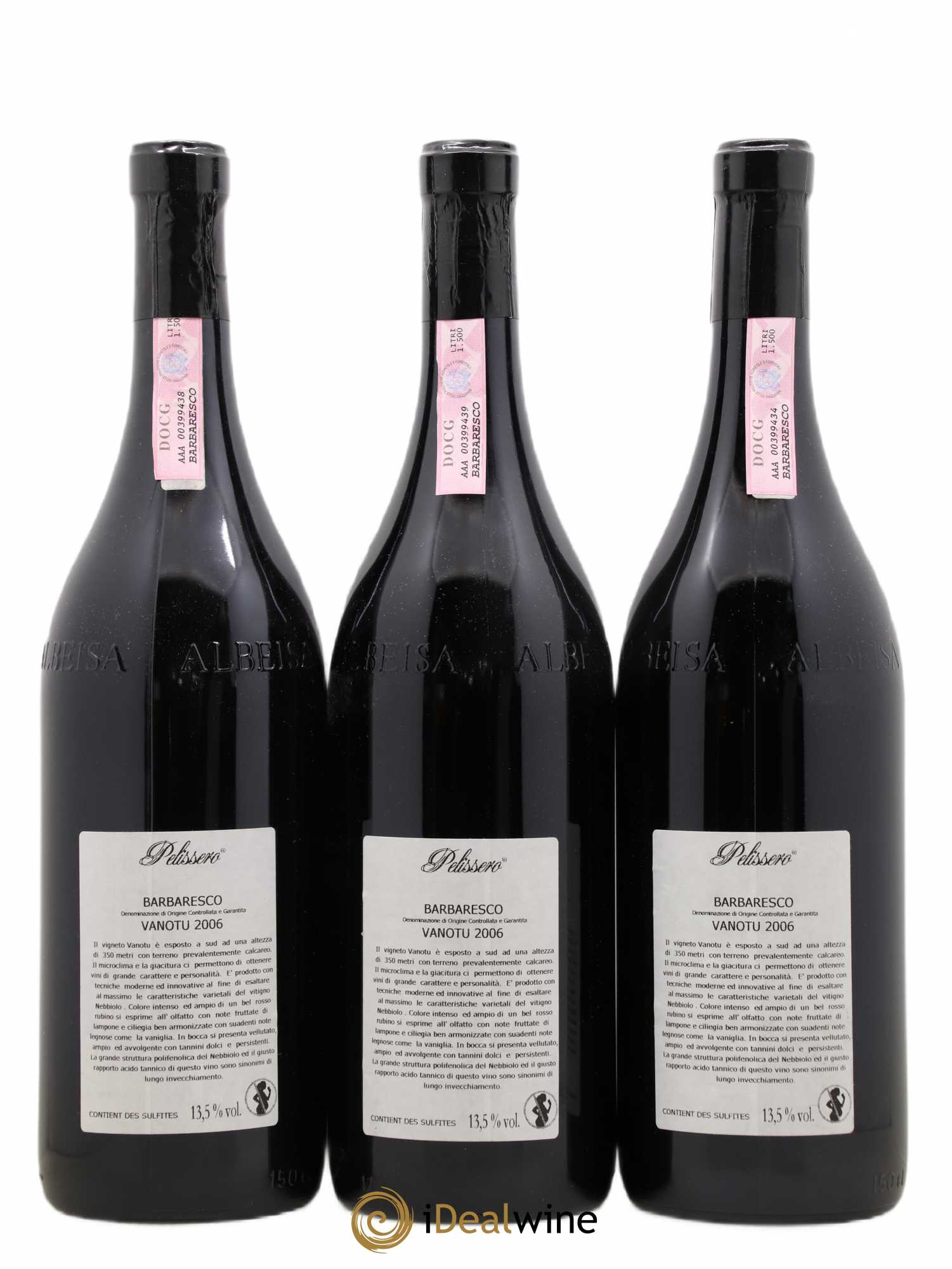Barbaresco DOCG Vanotu Pelissero 2006 - Lot de 6 magnums - 2