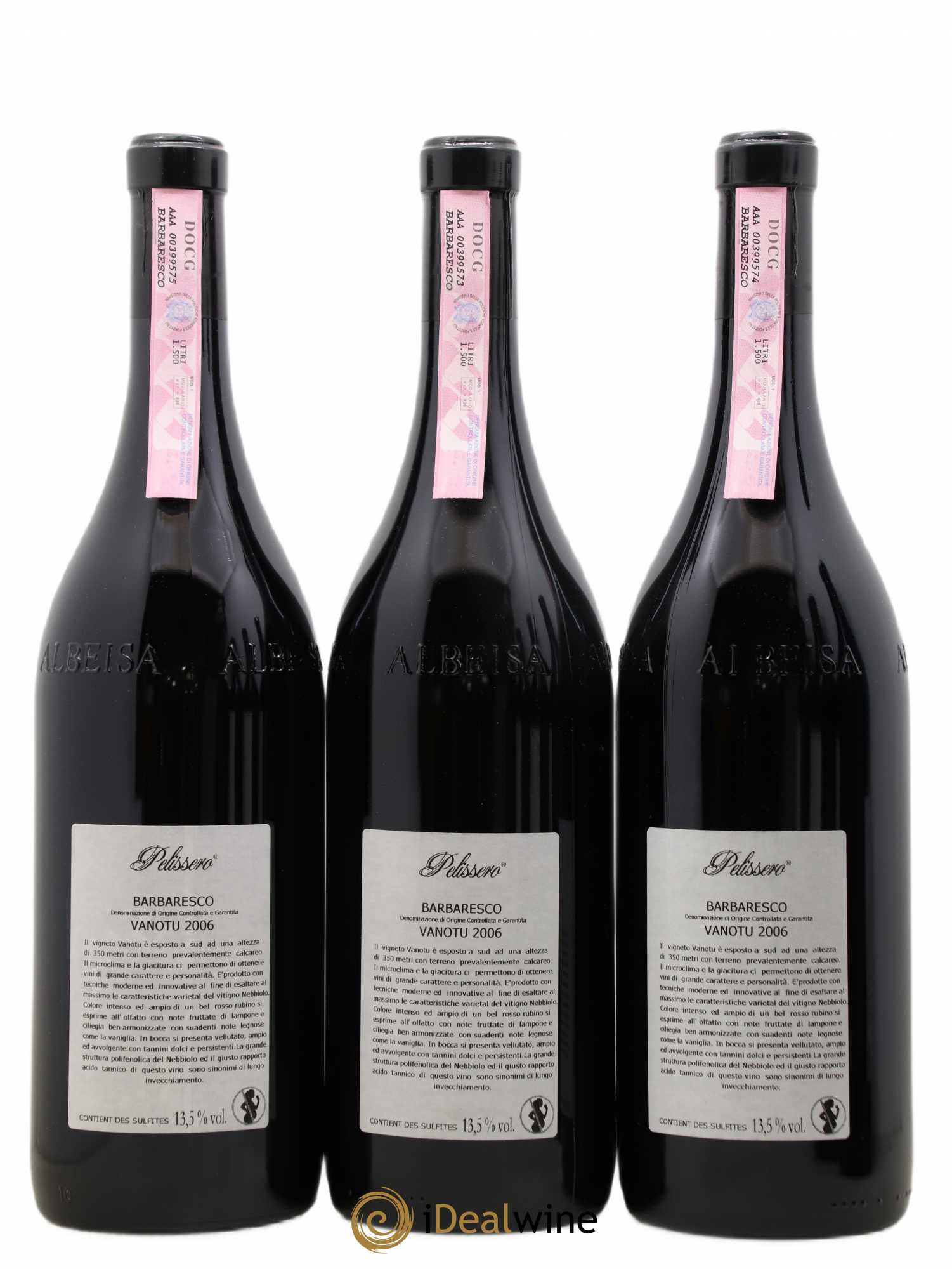 Barbaresco DOCG Vanotu Pelissero 2006 - Lot de 6 magnums - 2