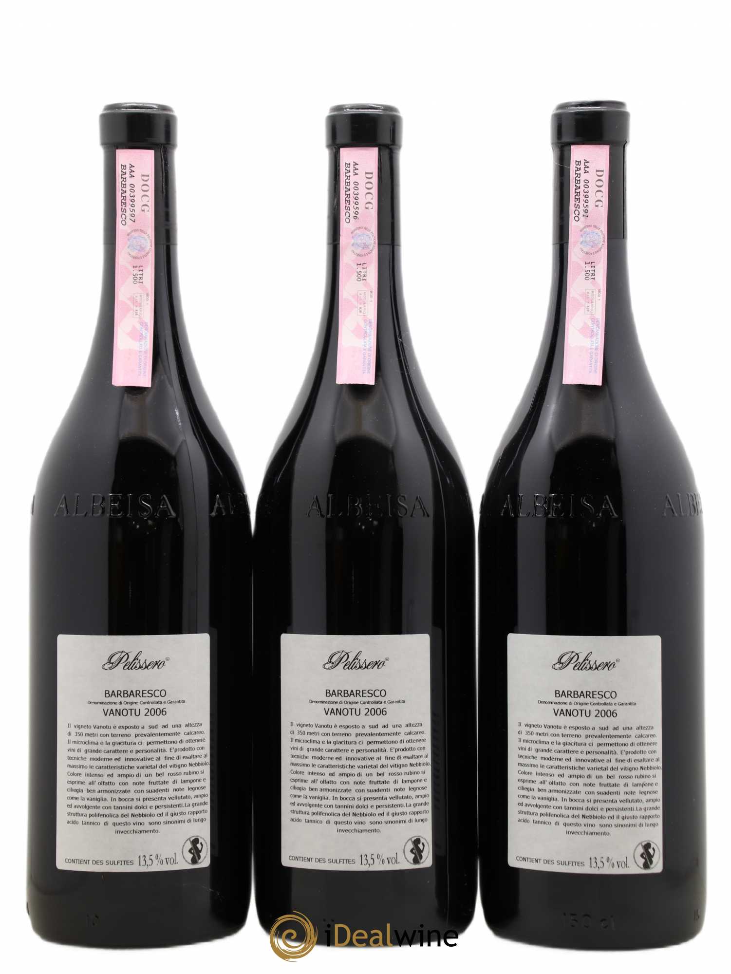 Barbaresco DOCG Vanotu Pelissero 2006 - Lot de 3 magnums - 1
