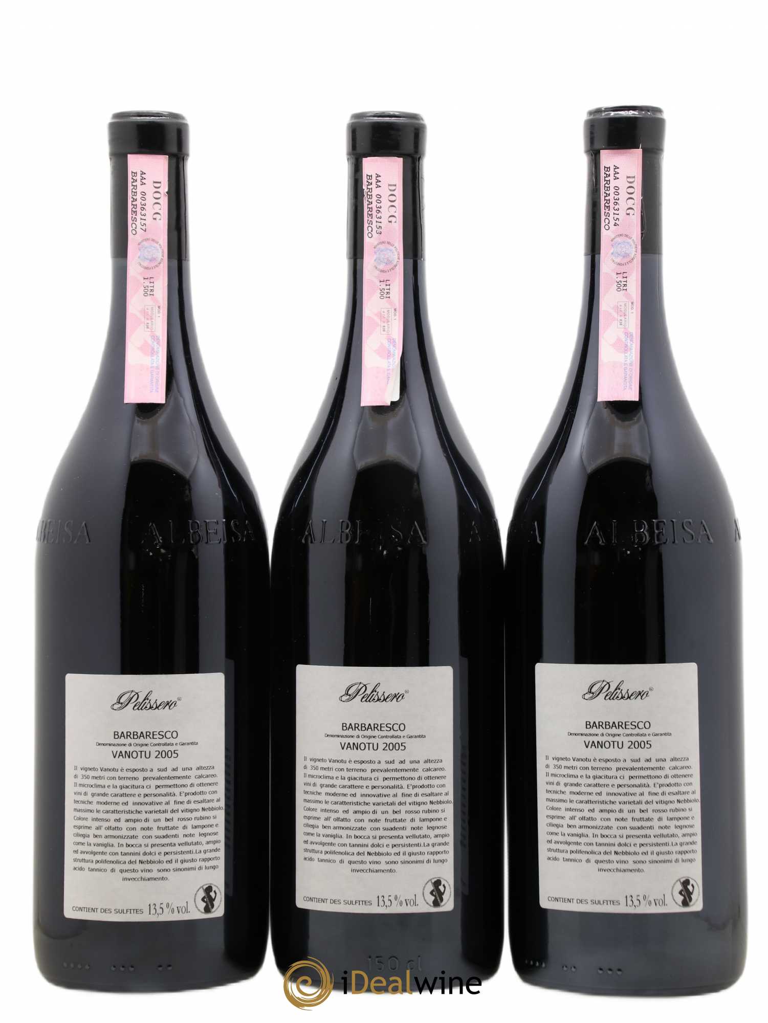 Barbaresco DOCG Vanotu Pelissero 2005 - Lot de 6 magnums - 2