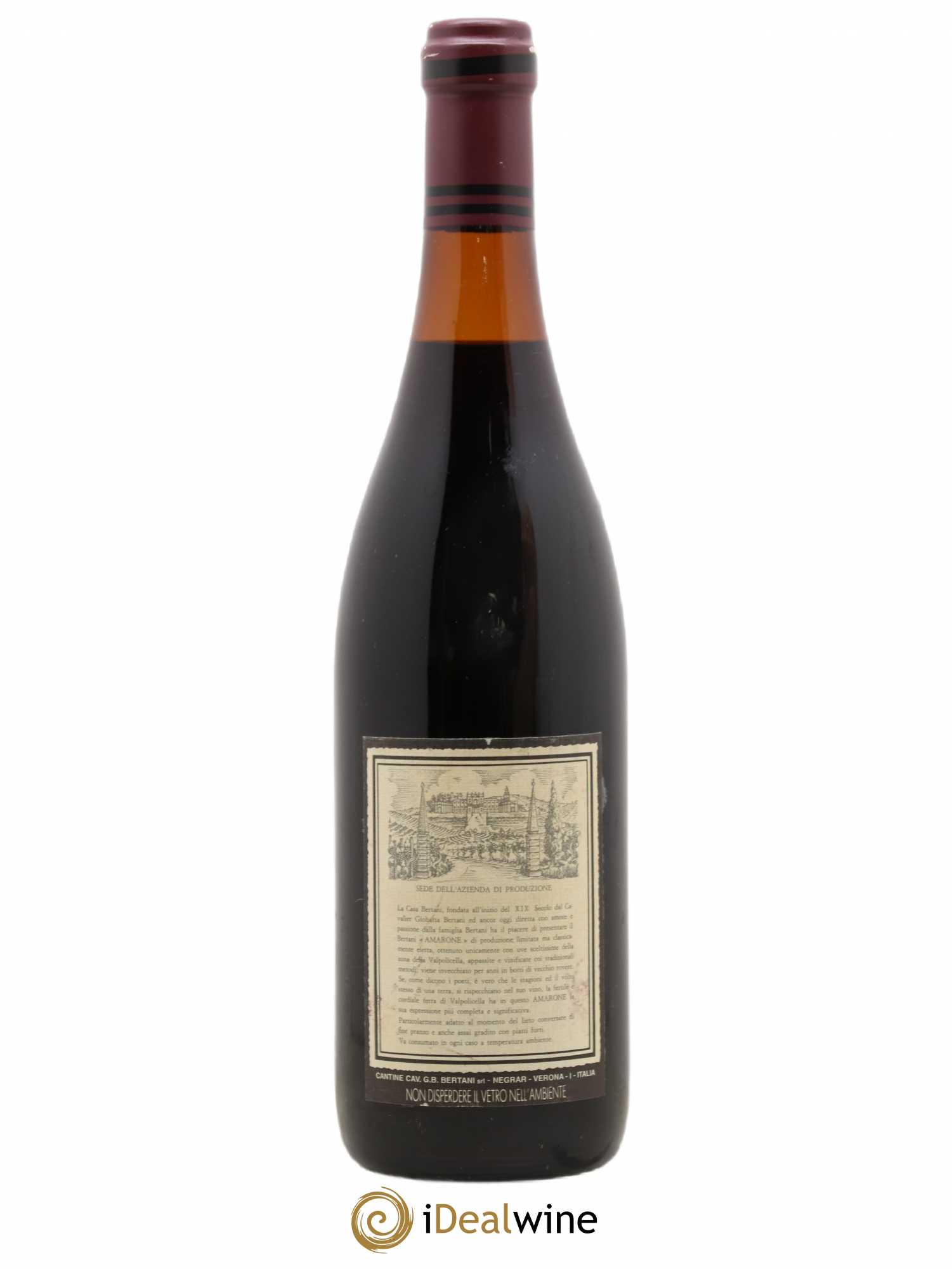 Amarone della Valpolicella DOC Recioto Classico Bertani 1971 - Lot de 1 bouteille - 1